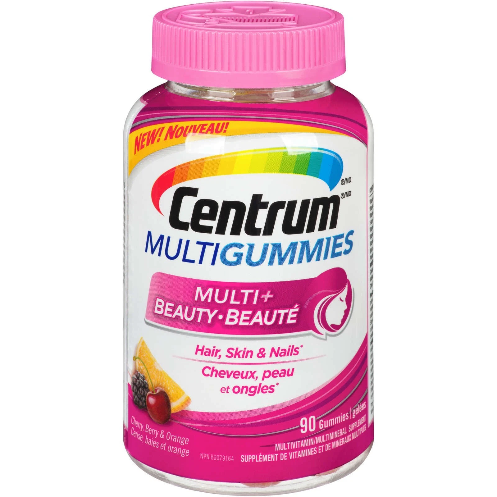 Centrum MultiGummies Multi+Beauty Multivitamin Gummies Hair Skin Nail 90 pcs NEW