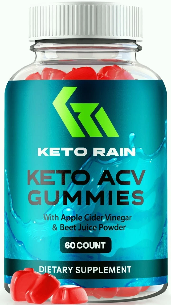 Keto Rain Gummies, KetoRain Keto ACV for Advanced Weight Loss & Energy 60ct