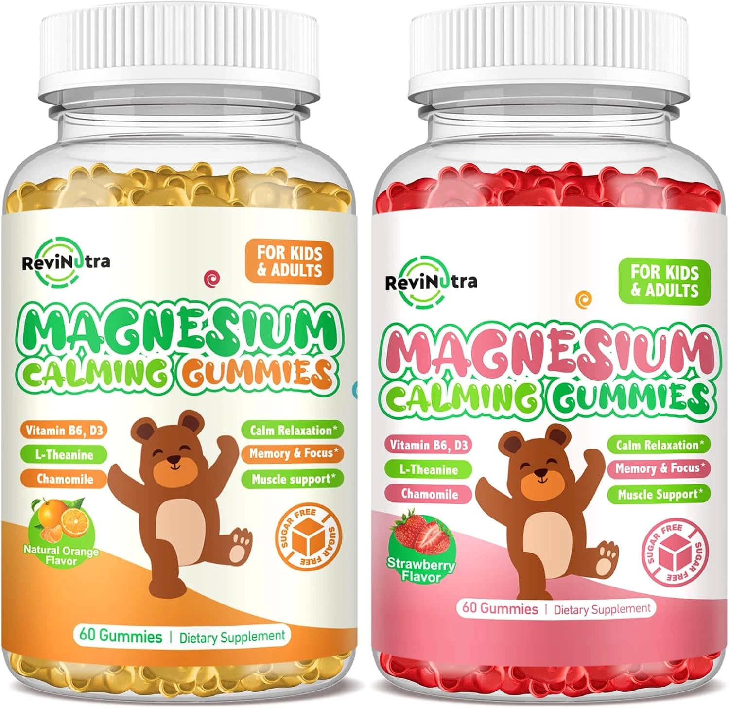 2 Pack Magnesium Gummies for Kids & Adults- Magnesium Glycinate, L-Threonate