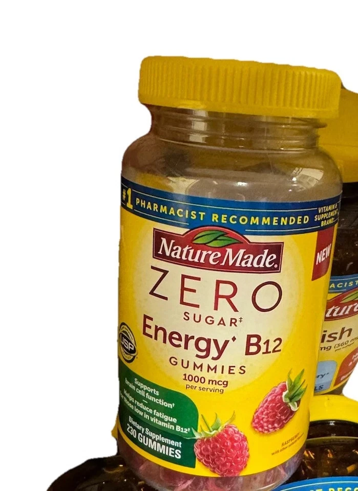 Nature Made Zero Sugar Energy B12 Gummies, 230 Count