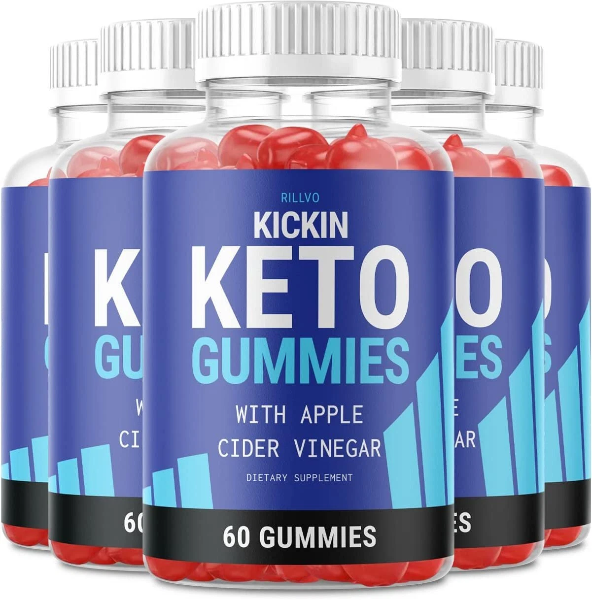 (5 Pack) Kickin ACV Gummies - Advanced Formula KickinKeto with Apple Cider...