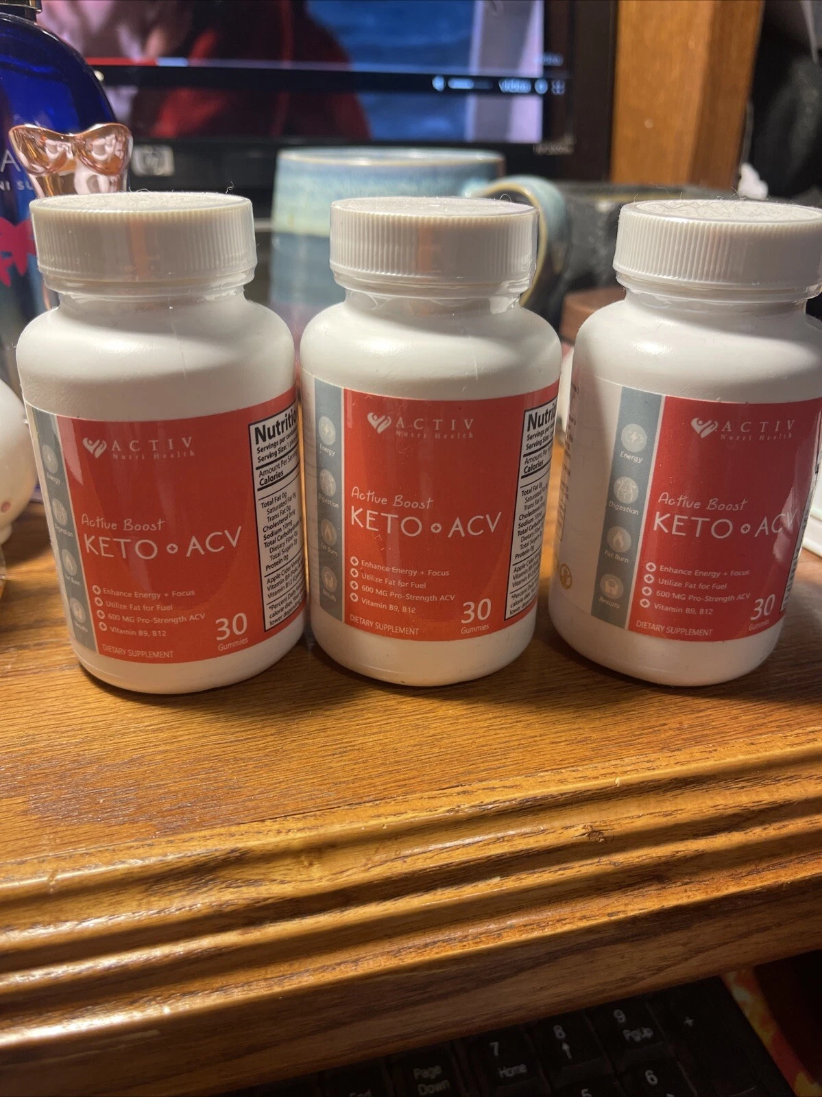 2x Activ Nutri Health Active Boost KETO+ACV Weight Loss Gummies 3 Bottles Sealed