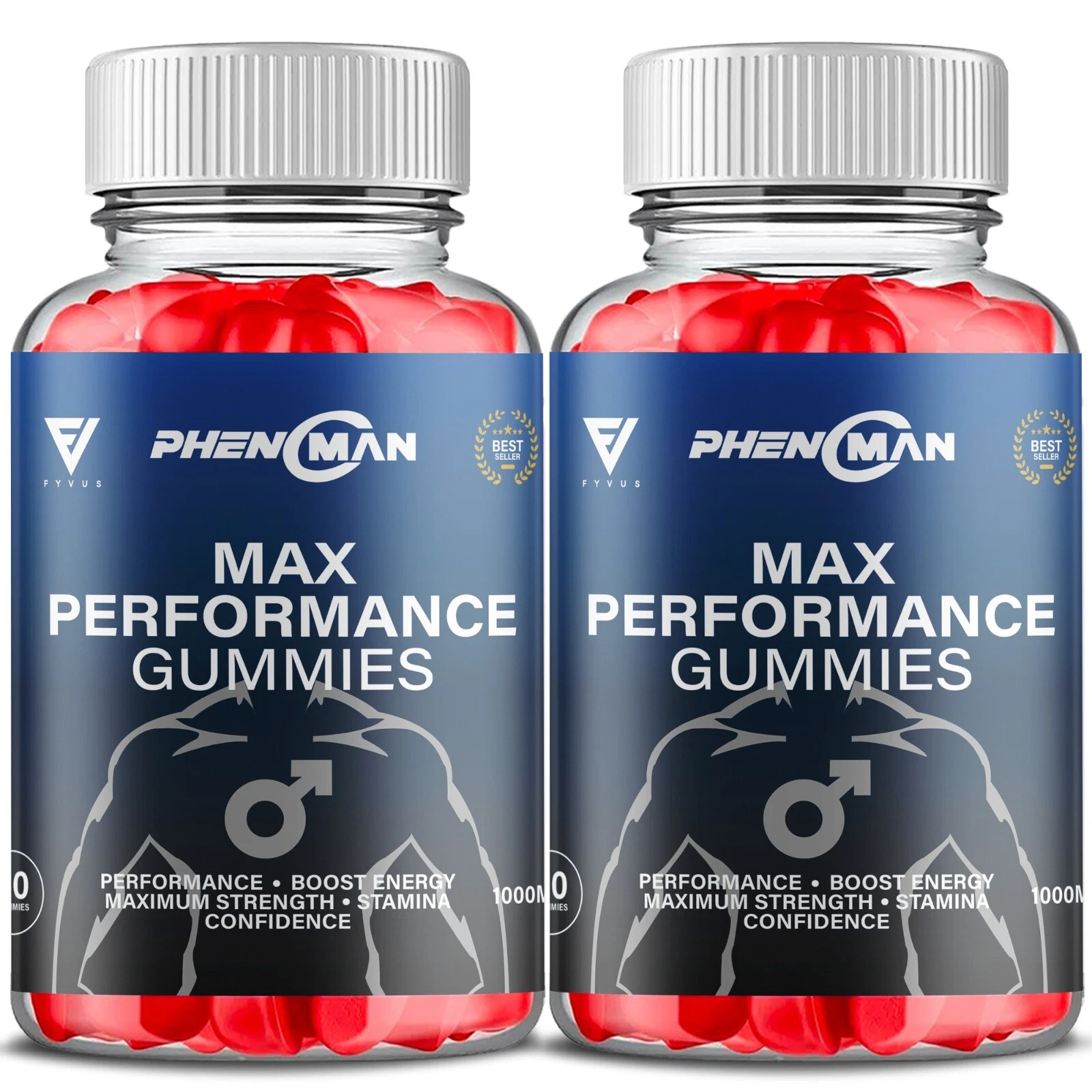 (2 Pack) Phenoman Gummies, Phenoman Daily Drive Support Supplement (120 Gummies)