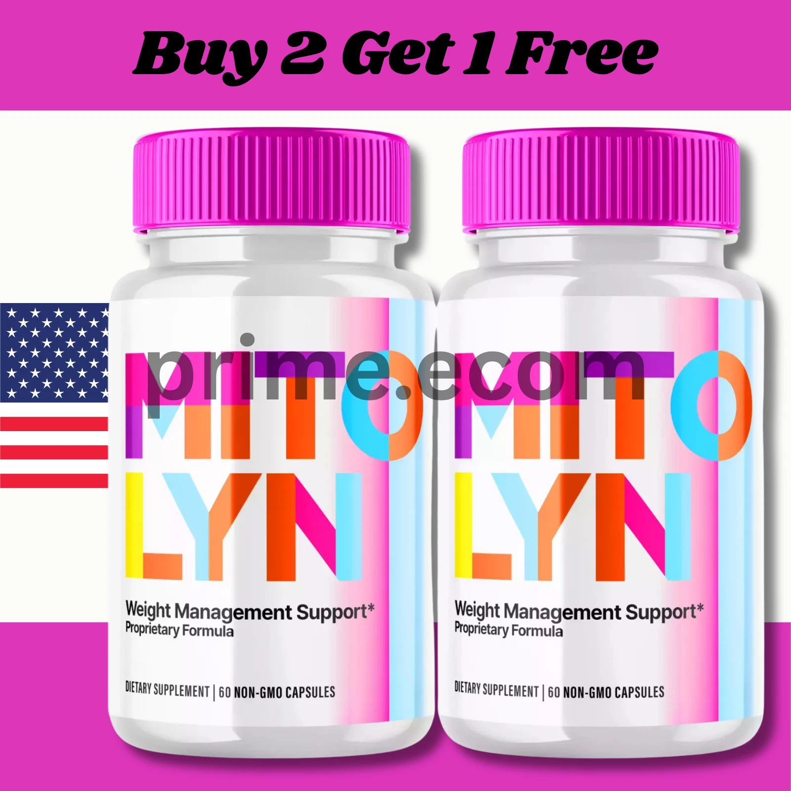 (2 Pack) Mitolyn Advanced Weight Loss Support Mito Lyn Maximum Strength 120ct