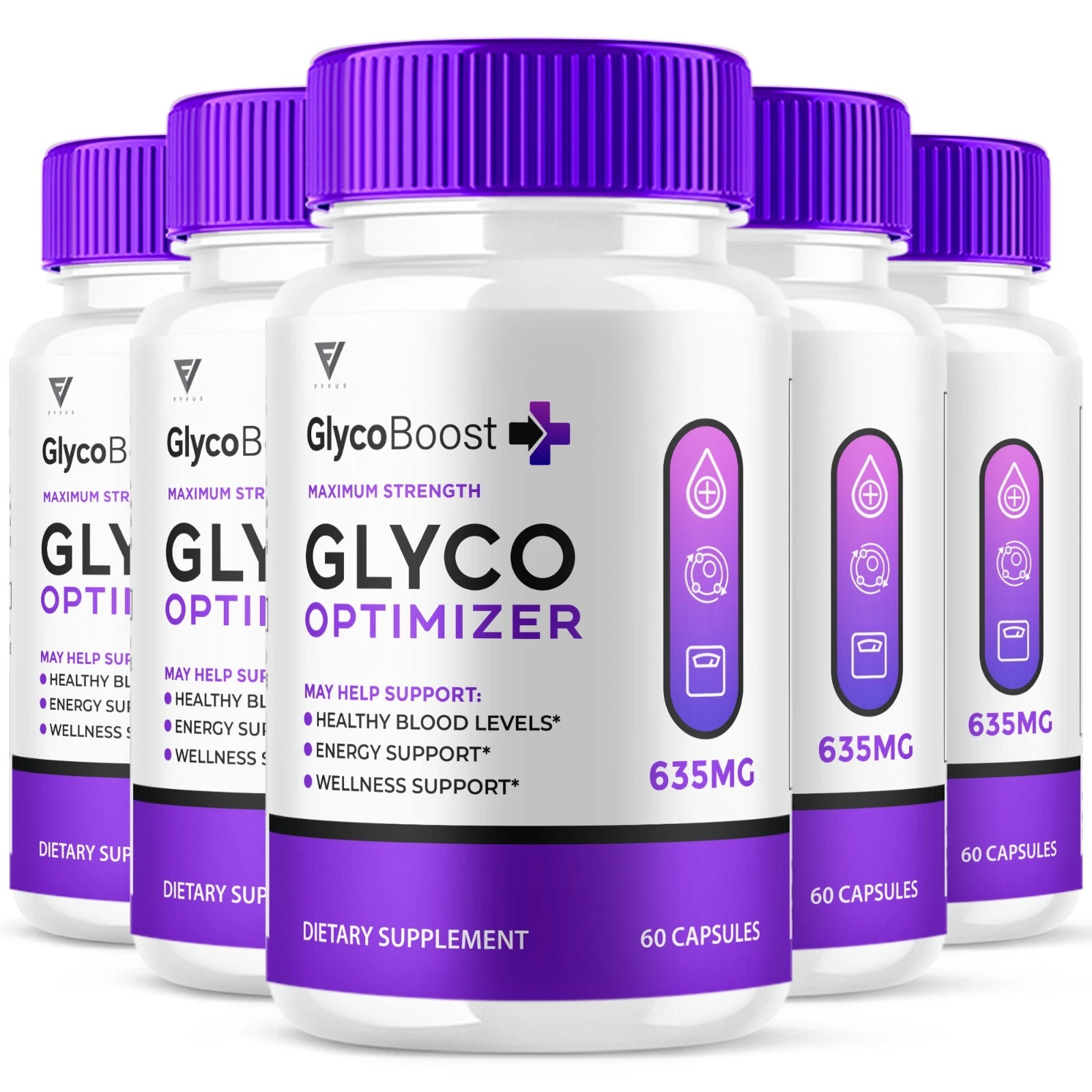 (5 Pack) GlycoBoost Glyco Optimizer Supplement Glyco Boost Pills (300 Capsules)