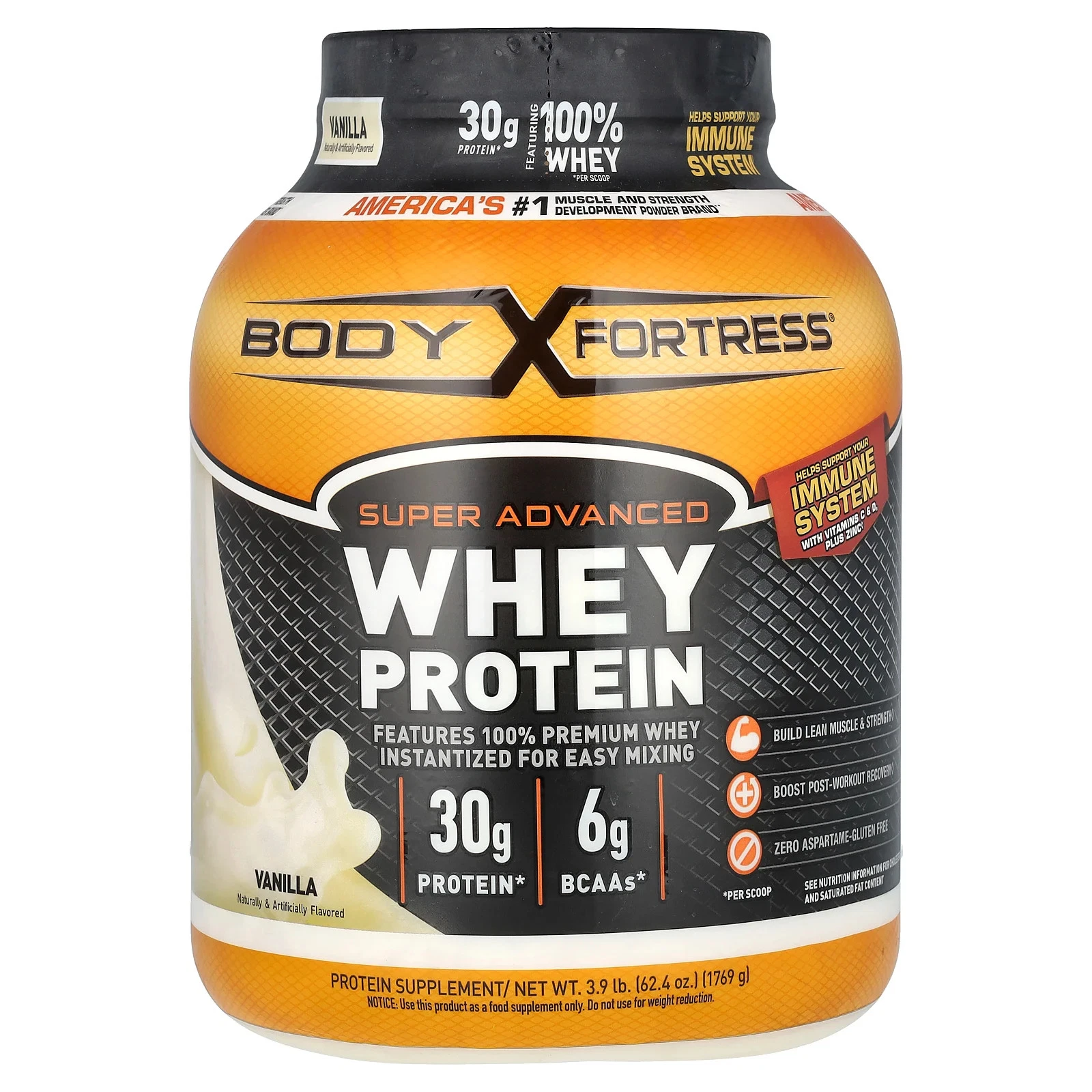 Super Advanced Whey Protein, Vanilla, 3.9 lb (1,769 g)