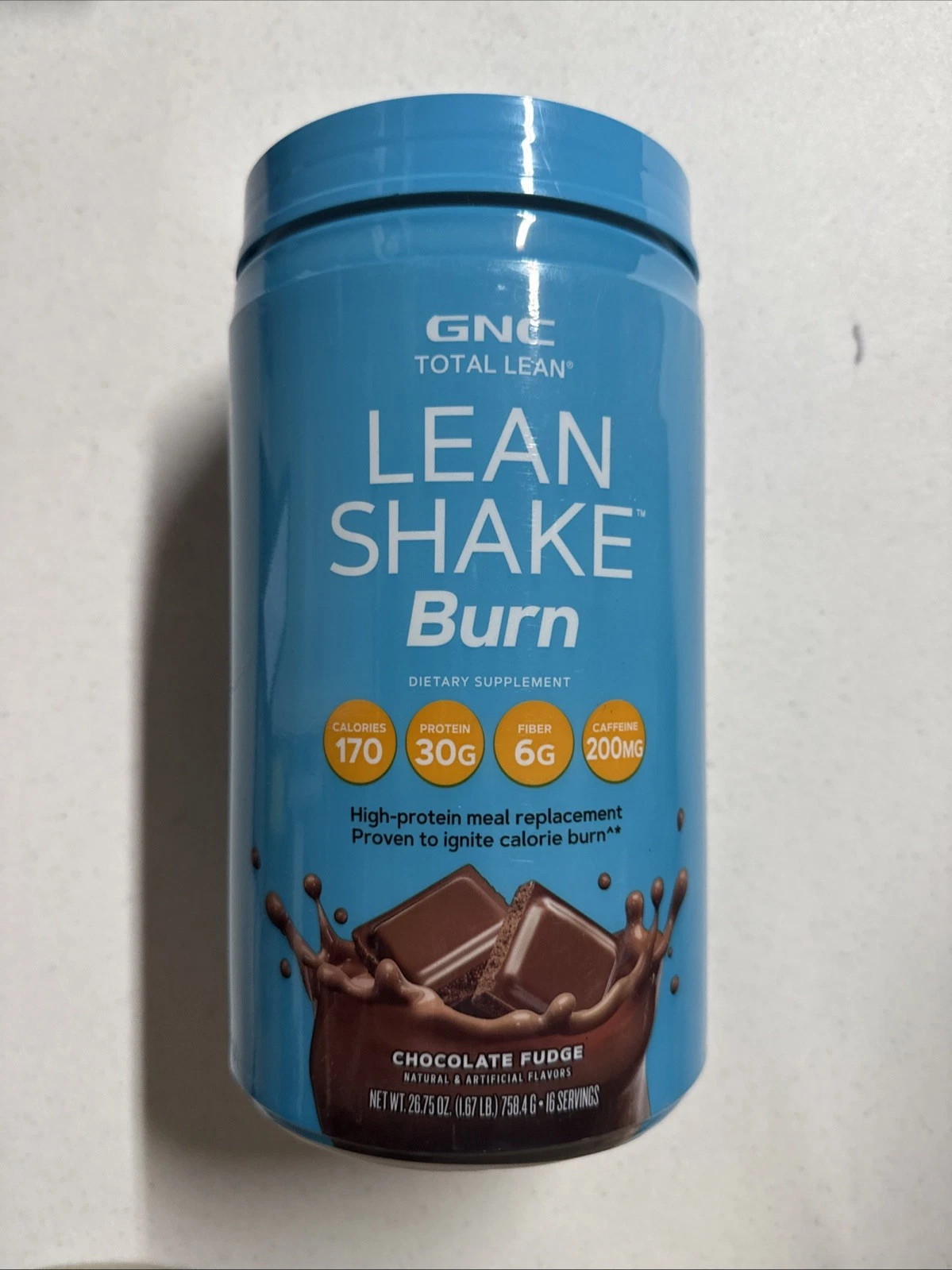 GNC Total Lean Advanced Lean Shake Burn 1.67lbs - Chocolate Fudge BB 7/25 U60C