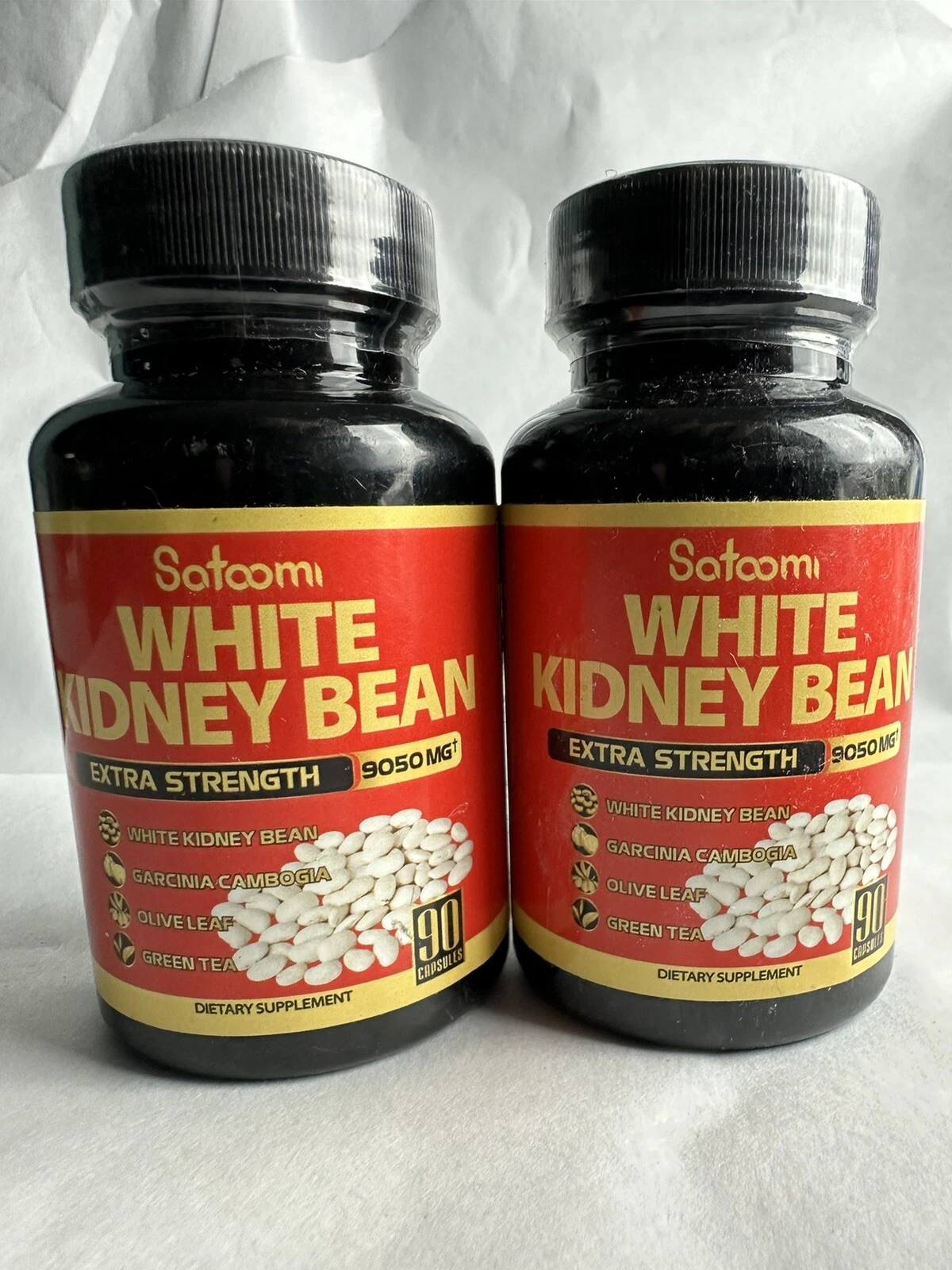 2 Bottles White Kidney Bean Extract Capsules 9050 mg Exp 04/27