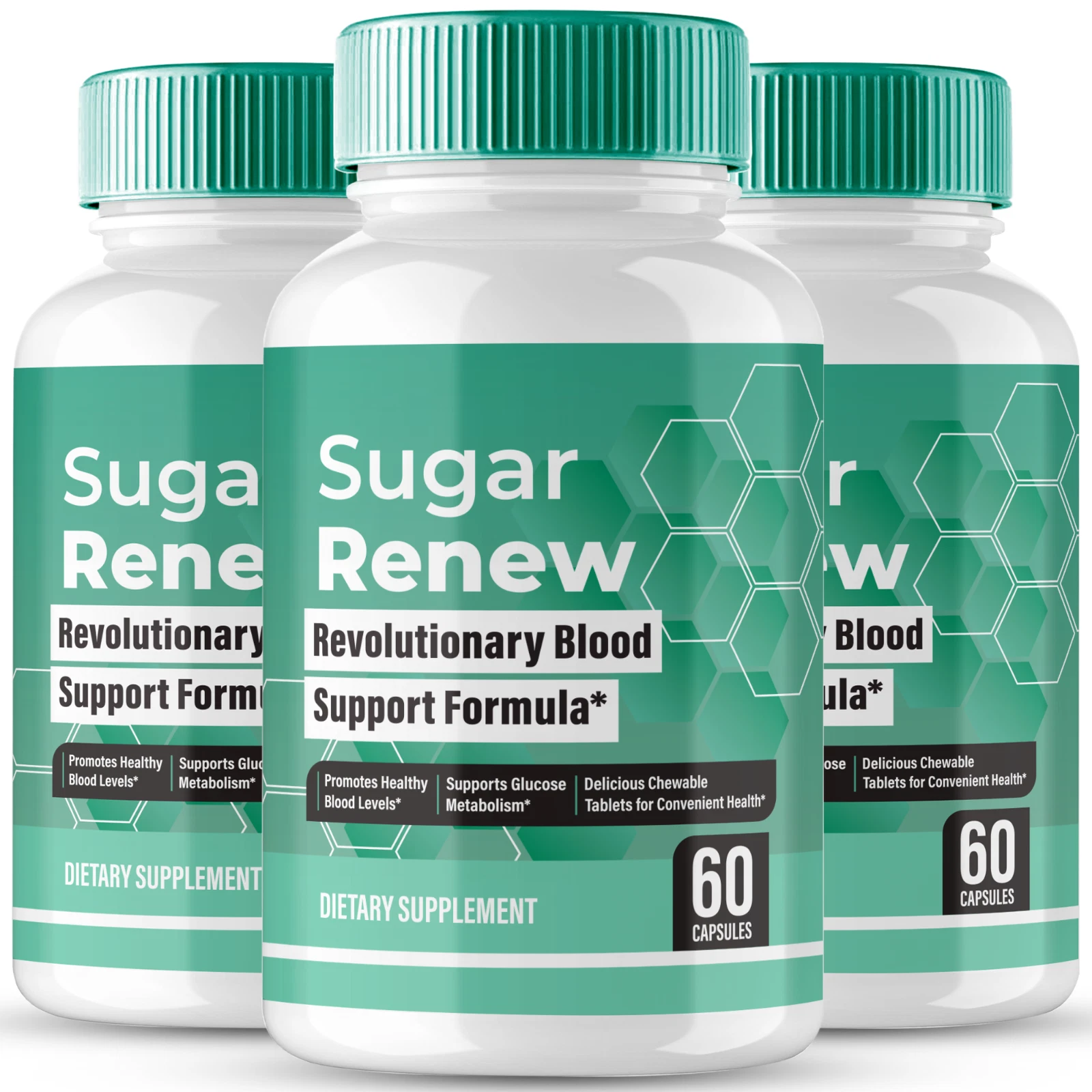 Sugar Renew Blood Sugar Capsules, Official Capsules, Maximum Strength (3 Pack)