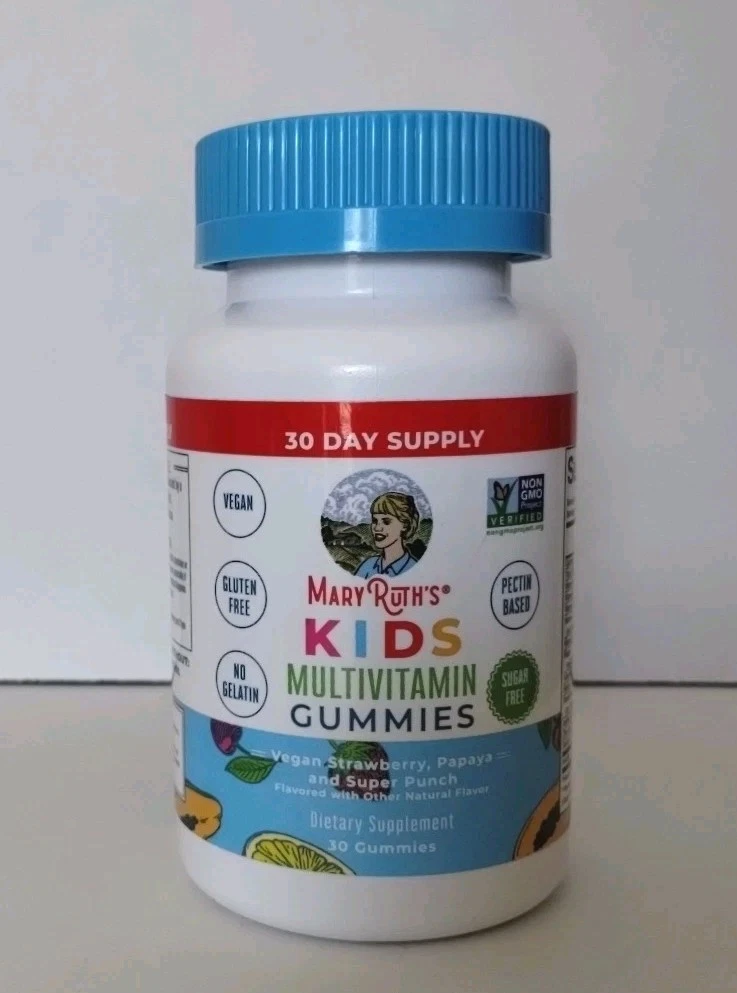 Mary Ruth’s Kids Multivitamin Gummies Vegan 30 Day Supply SUGAR FREE EXP 7/26