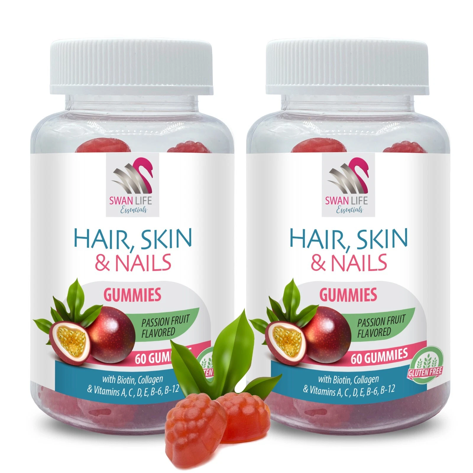 Radiant glow - HAIR, SKIN & NAILS - Glossy hair 2 Bottles 120 Gummies