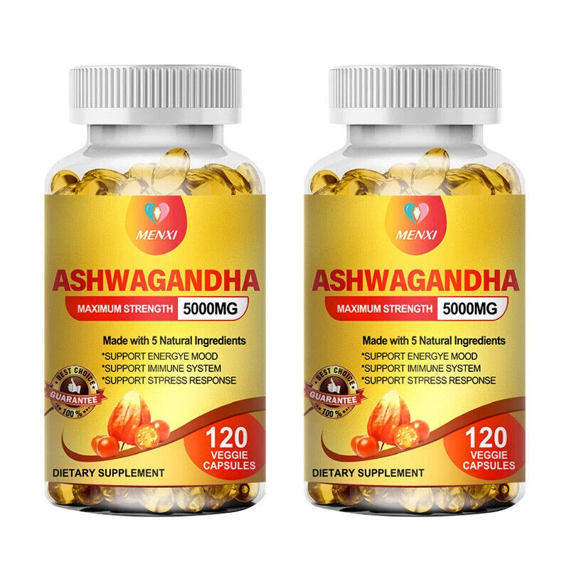 KSM-66 Ashwagandha 5000mg 240 Capsules Energy, Relaxation, Immune Health