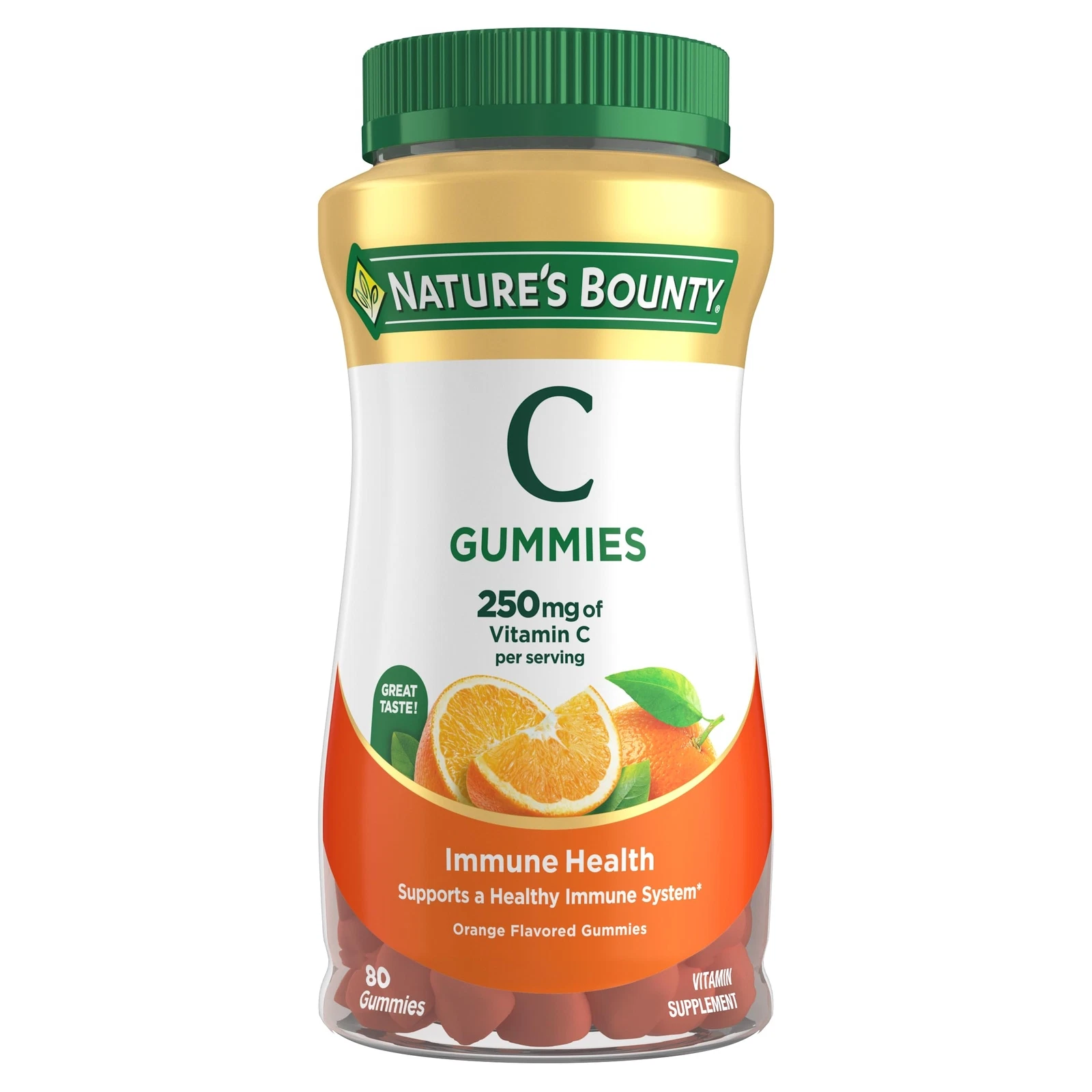 Nature's Bounty Vitamin C, Orange, 80 Count