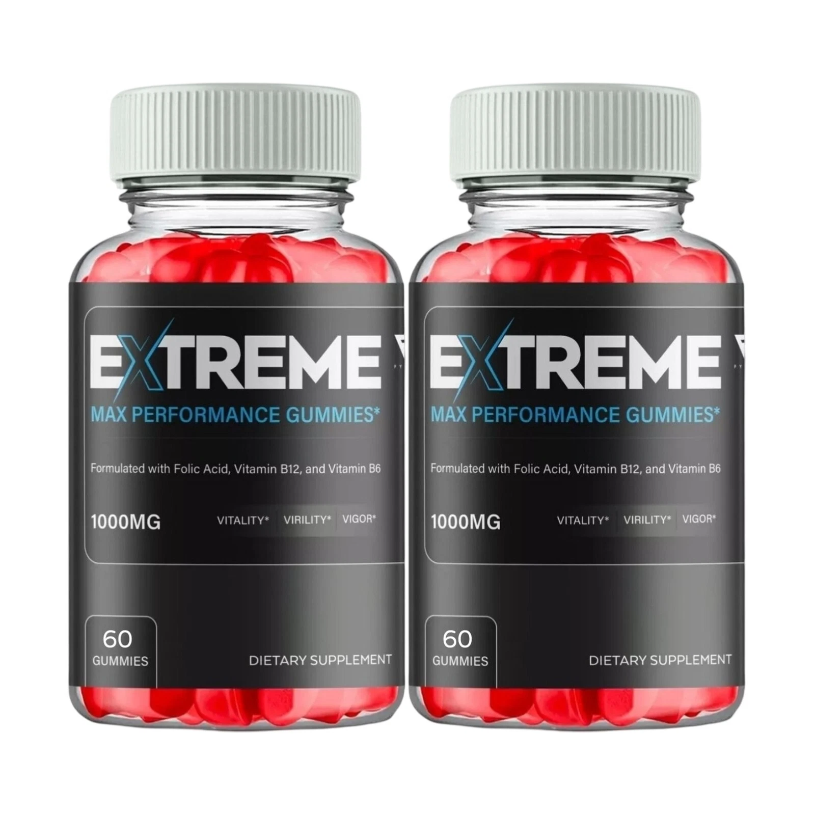 2-Pack Extreme Max Performance Gummies, Extreme Gummies for Men - 120 Gummies