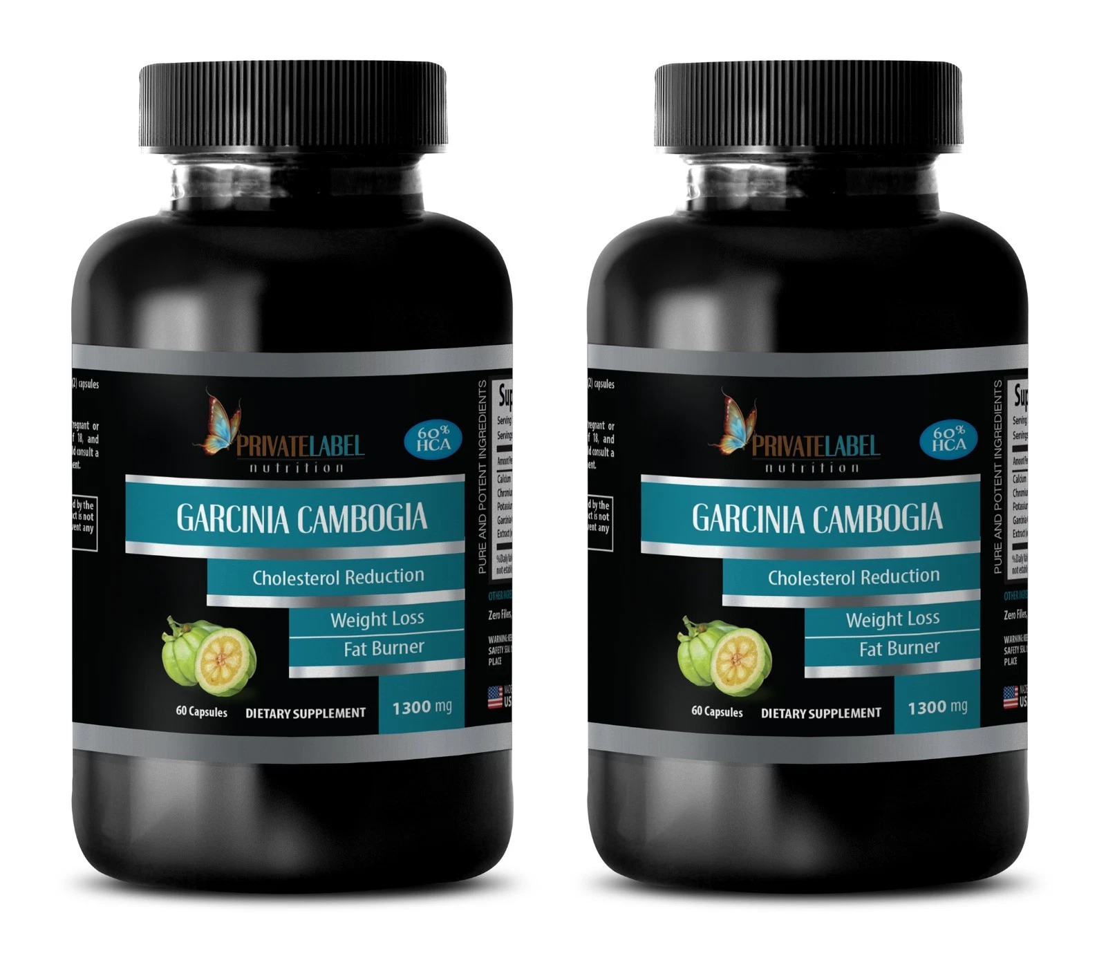 Garcinia Cambogia Powder - Garcinia Cambogia Extract 1300mg - Diet Pills - 2 Bot
