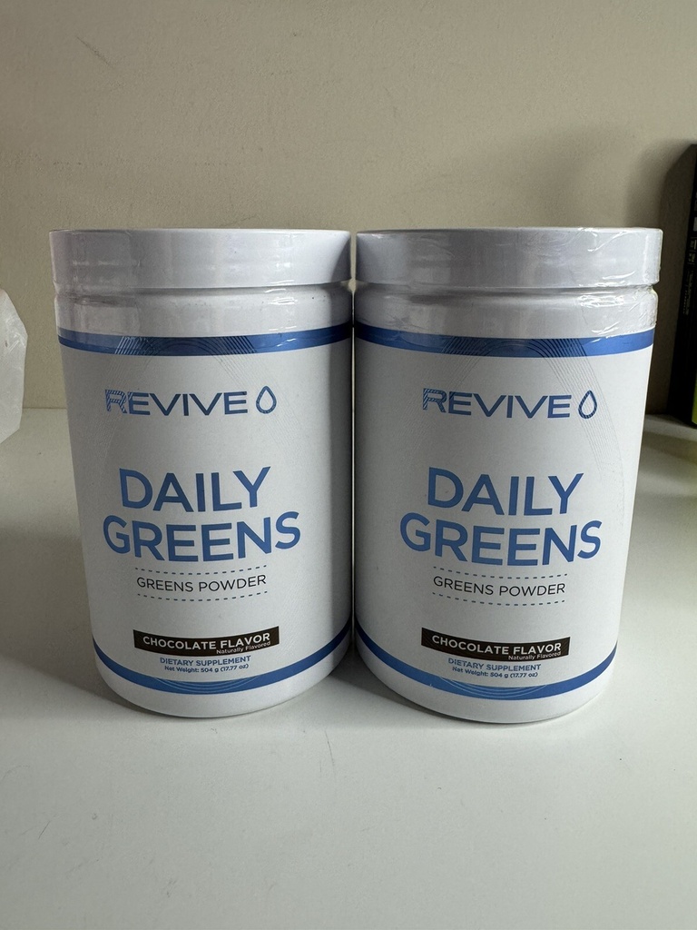 2X Revive Daily Greens, Chocolate, 17.77 oz (504 g) Exp 10/2026