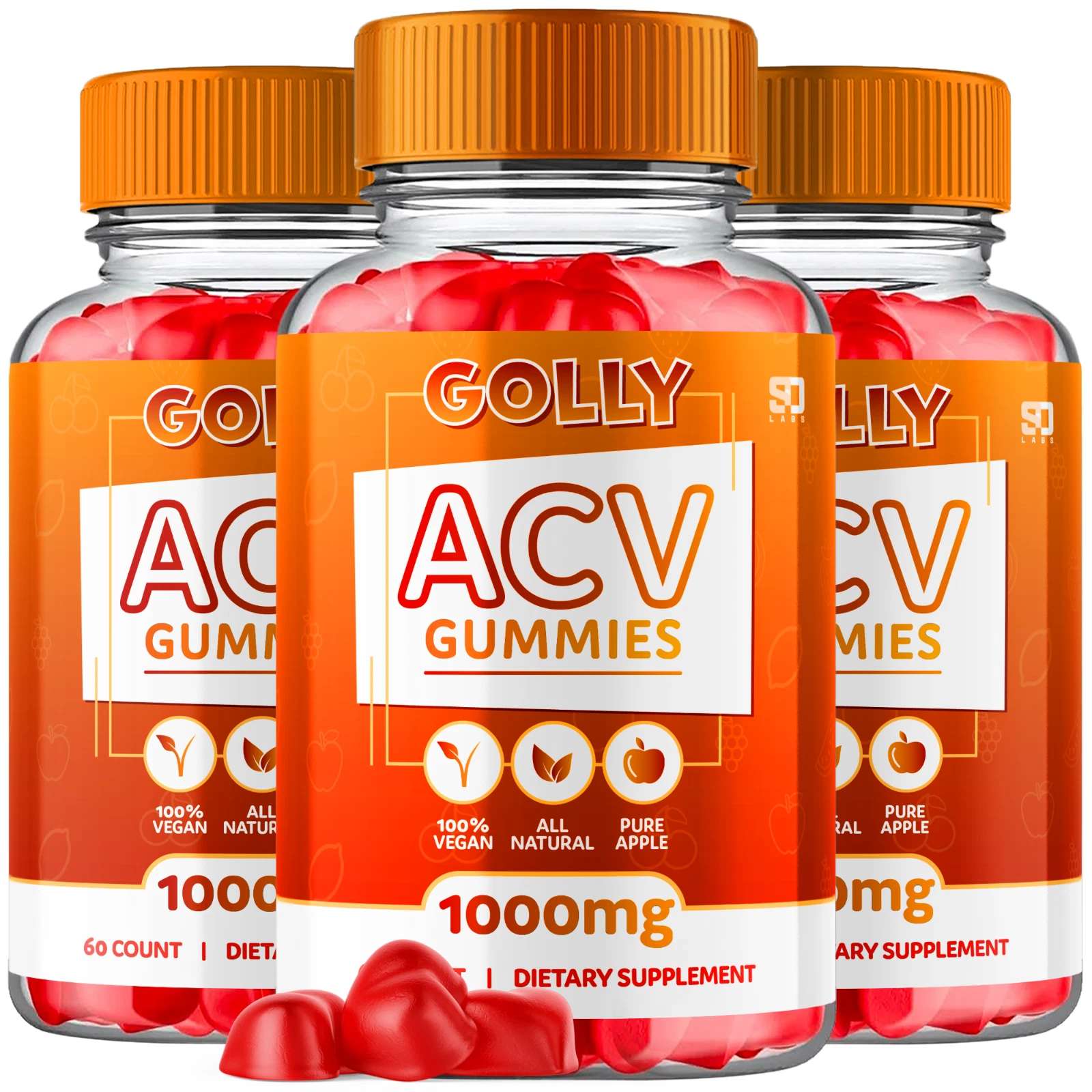 (3 Pack) Golly ACV, Golly ACV Keto Weight Loss & Fat Burn Gummies (180 Gummies)