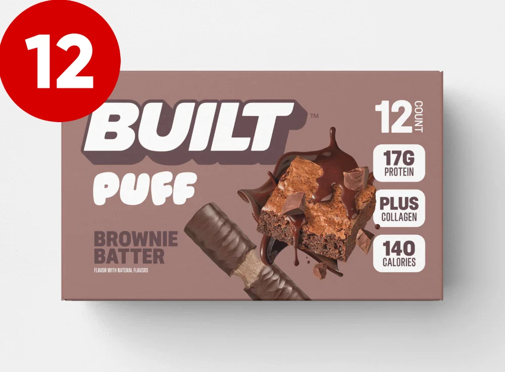NEW 12ct Built Brownie Batter Protein Puff, Collagen, Gluten Free, Free Shipping
