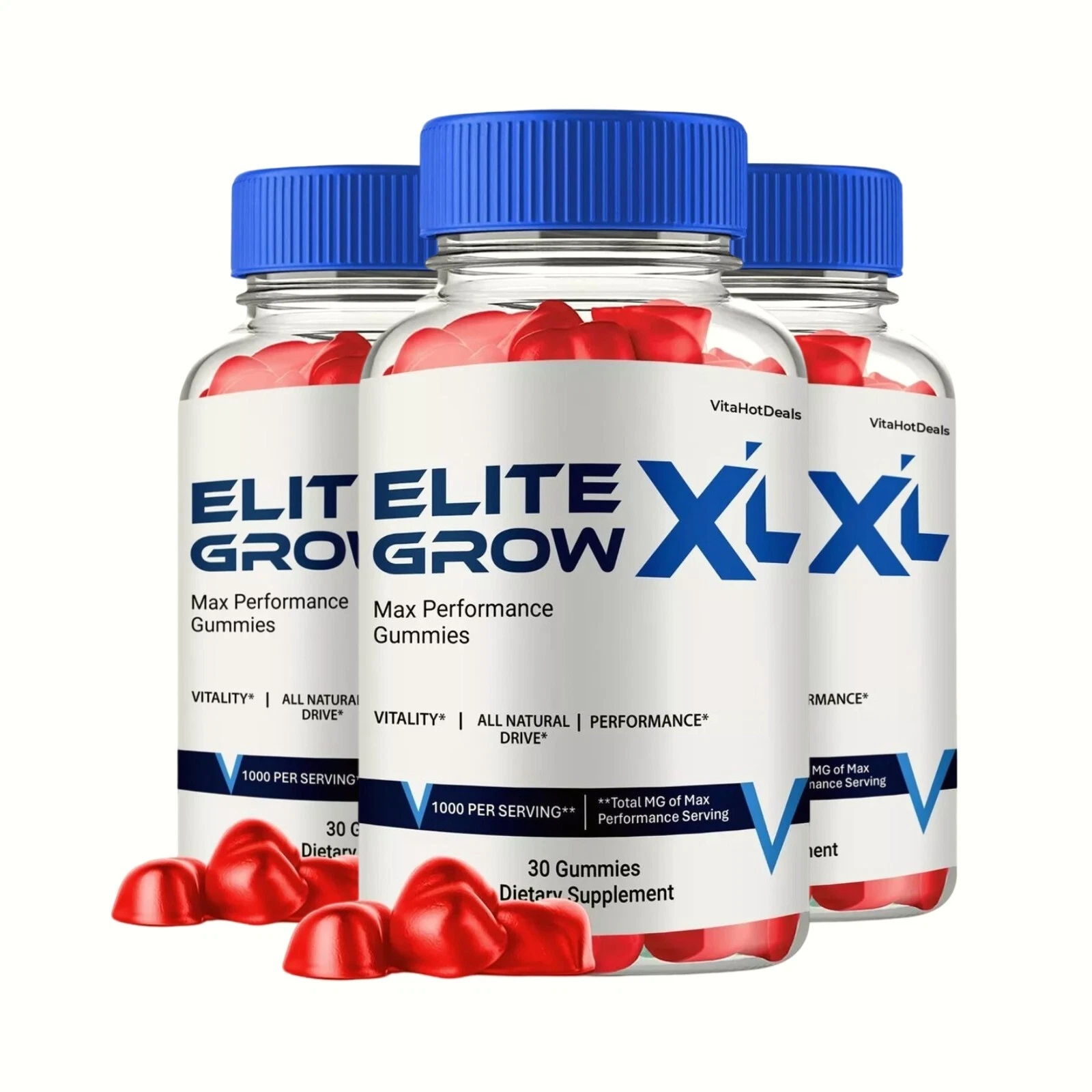 3-Pack Elite Grow XL Gummies for Men – Elite Grow Male Gummies - 180 Gummies