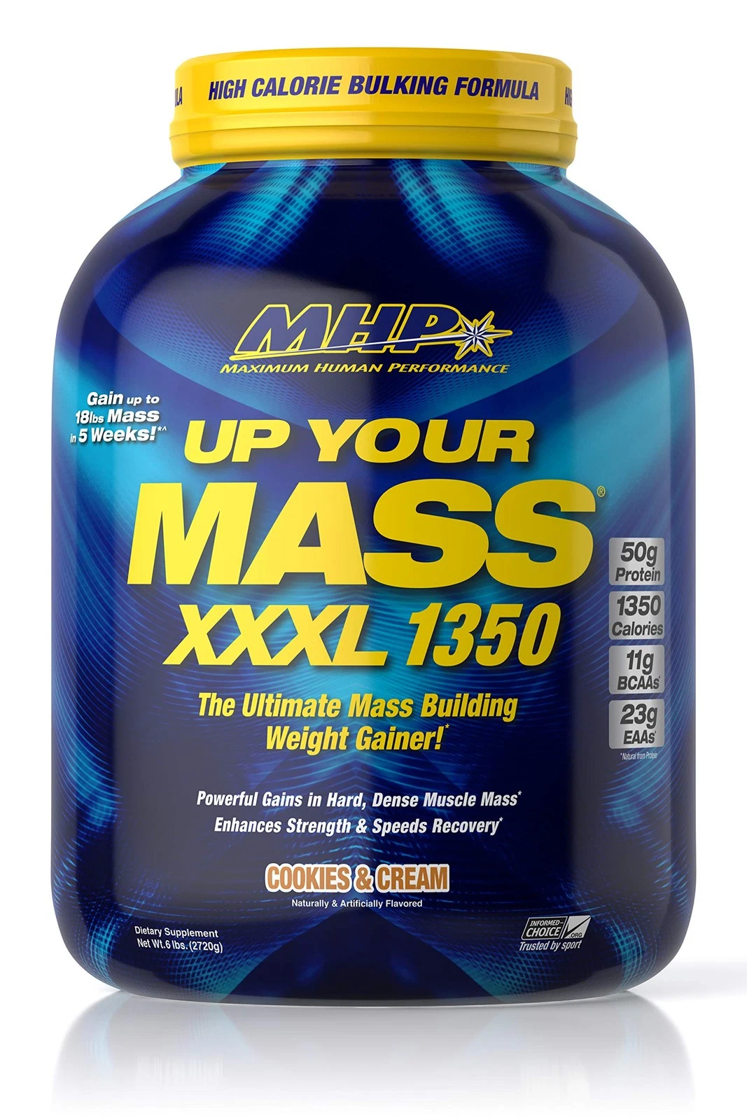 Maximum Human Performance MHP UYM XXXL 1350 Mass Building Weight Gainer, Muscle