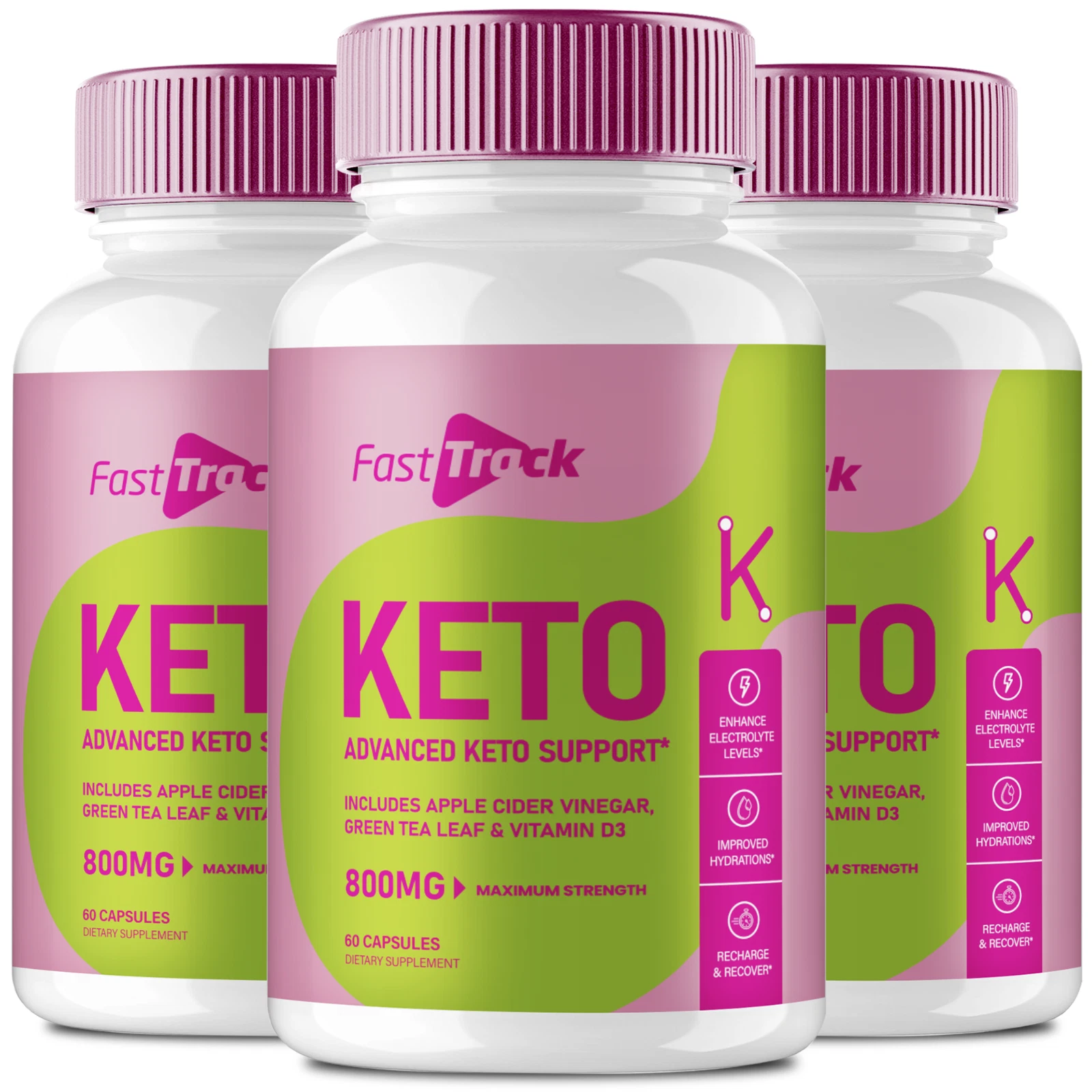 (3 Pack) Fast Track Keto Capsules, FastTrack for Weight Loss Management Pills