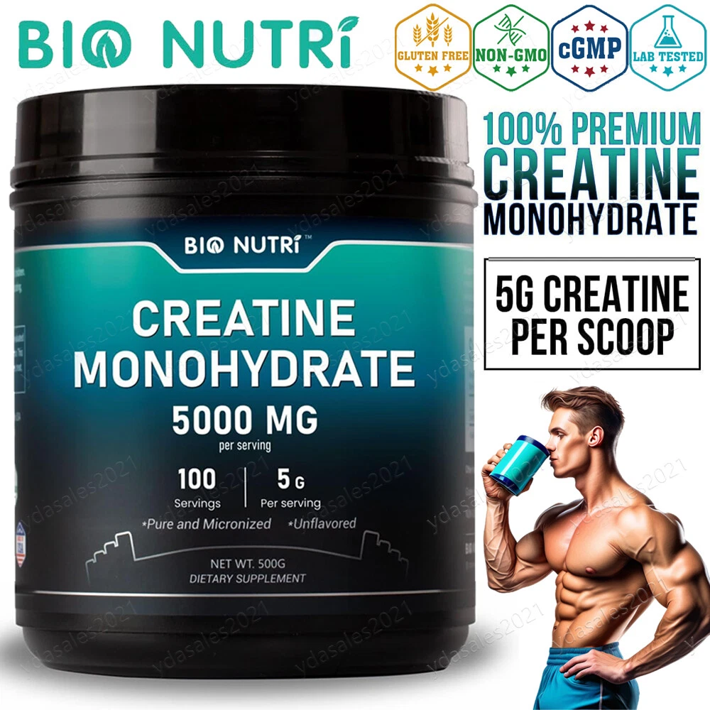 Supplements Pure Creatine Monohydrate 500G Increase Muscle Powder-100 Servings