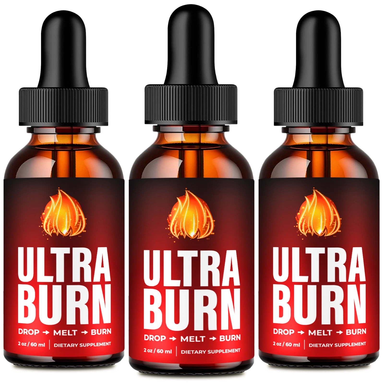 (3 Pack) Ultra Burn Keto Drops, Advanced UltraBurn for Weight Loss Droppers