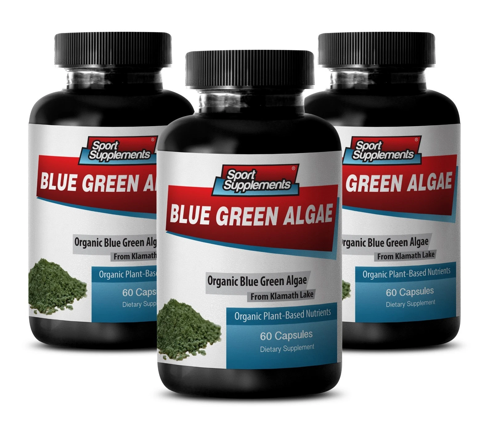 Immune System Supplements - Organic Blue Green Algae 500mg - Amino Acids 3B