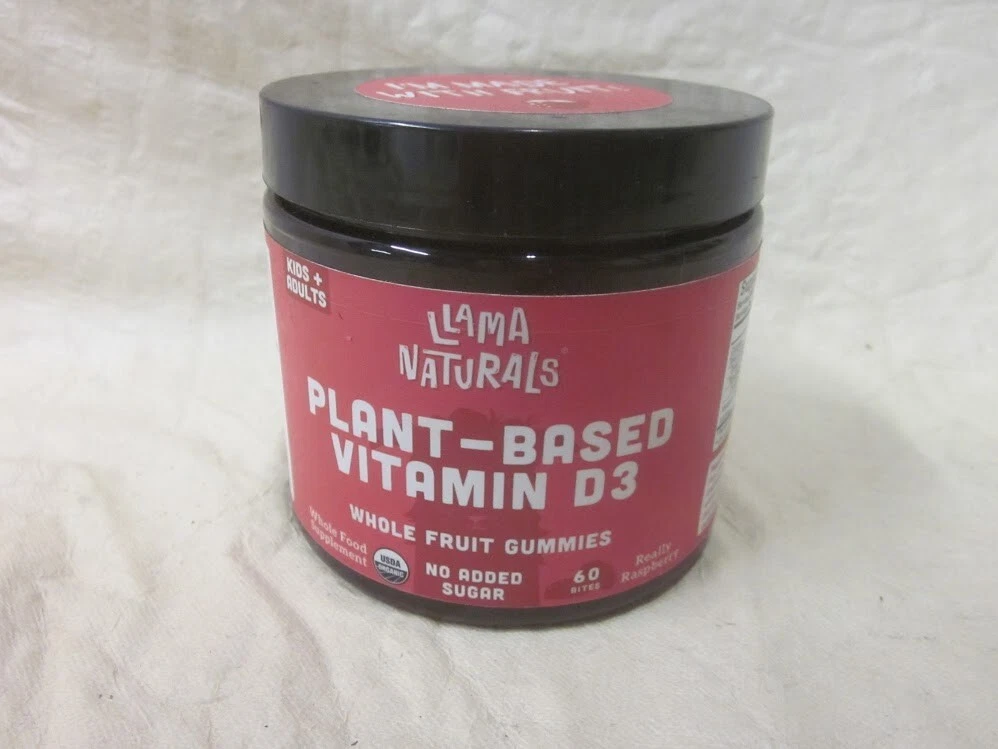 Llama Naturals Plant Based Vitamin D3 Whole Fruit Gummies 60 Count