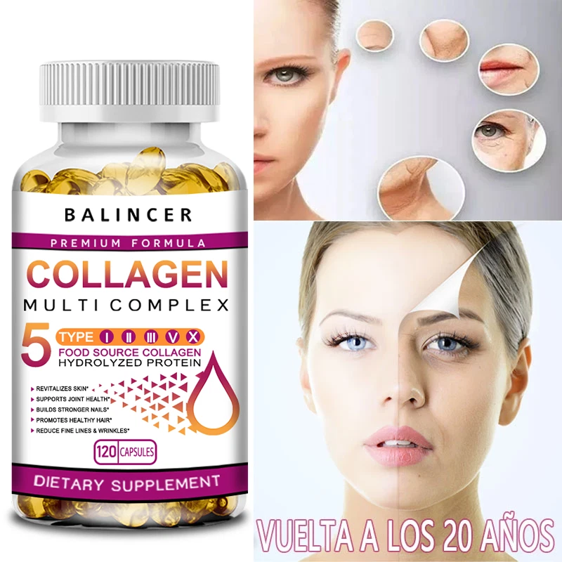 Collagen Complex 120 Capsules Healthy Anti-aging Skin Bone Joint Digestive