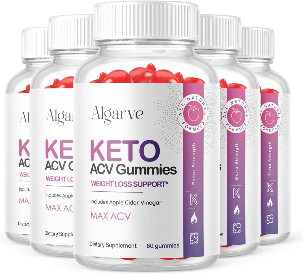 5 - Algarve Keto ACV Gummies, Vegan, Fat Burner, Weight Loss Supplement - 300