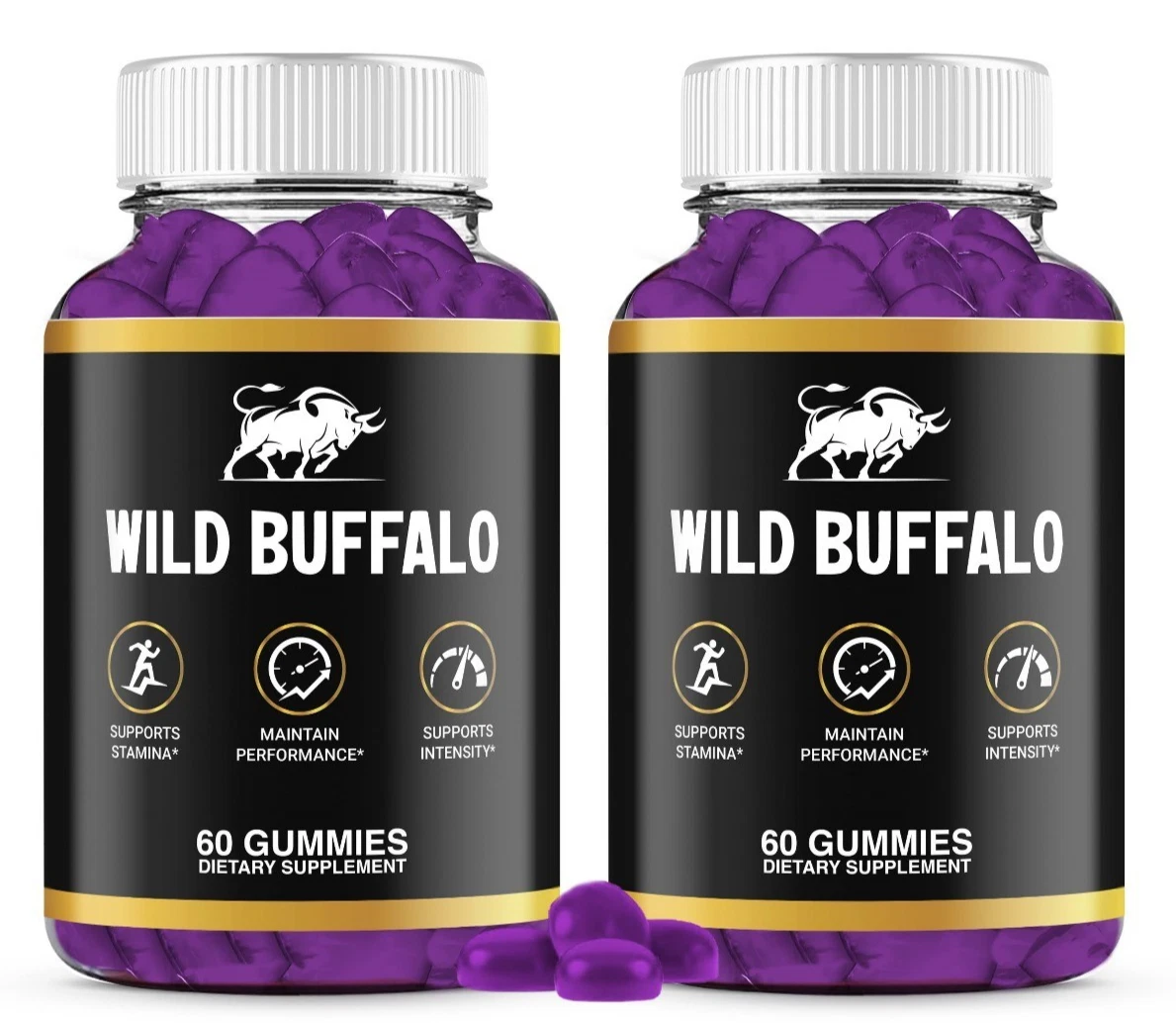 (2 Pack) Wild Buffalo Male Gummies, WildBuffalo Performance Gummy for Men