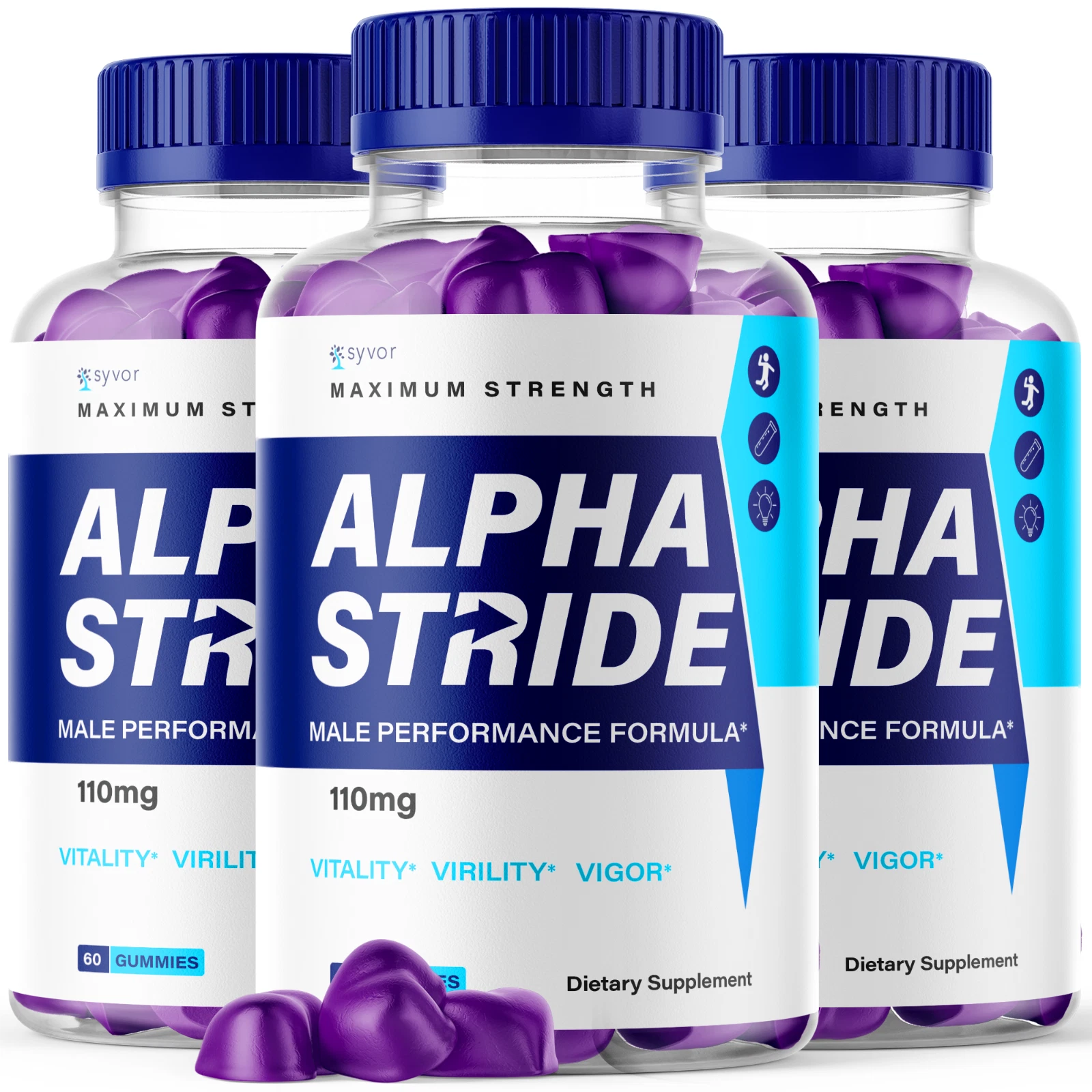 Alpha Stride Gummies For Men, Advanced Performance Supplement 180 Gummies