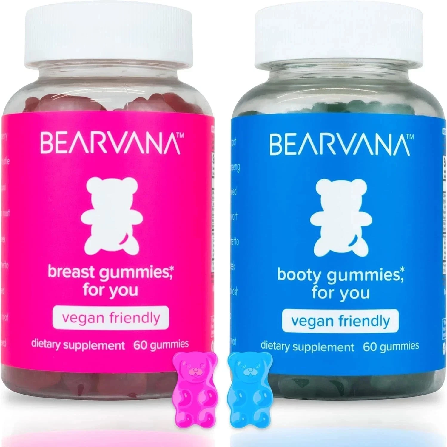 BEARVANA Gummies Combo – Feminine Curves, Skin, Hair & Nails Support, 120 Ct.