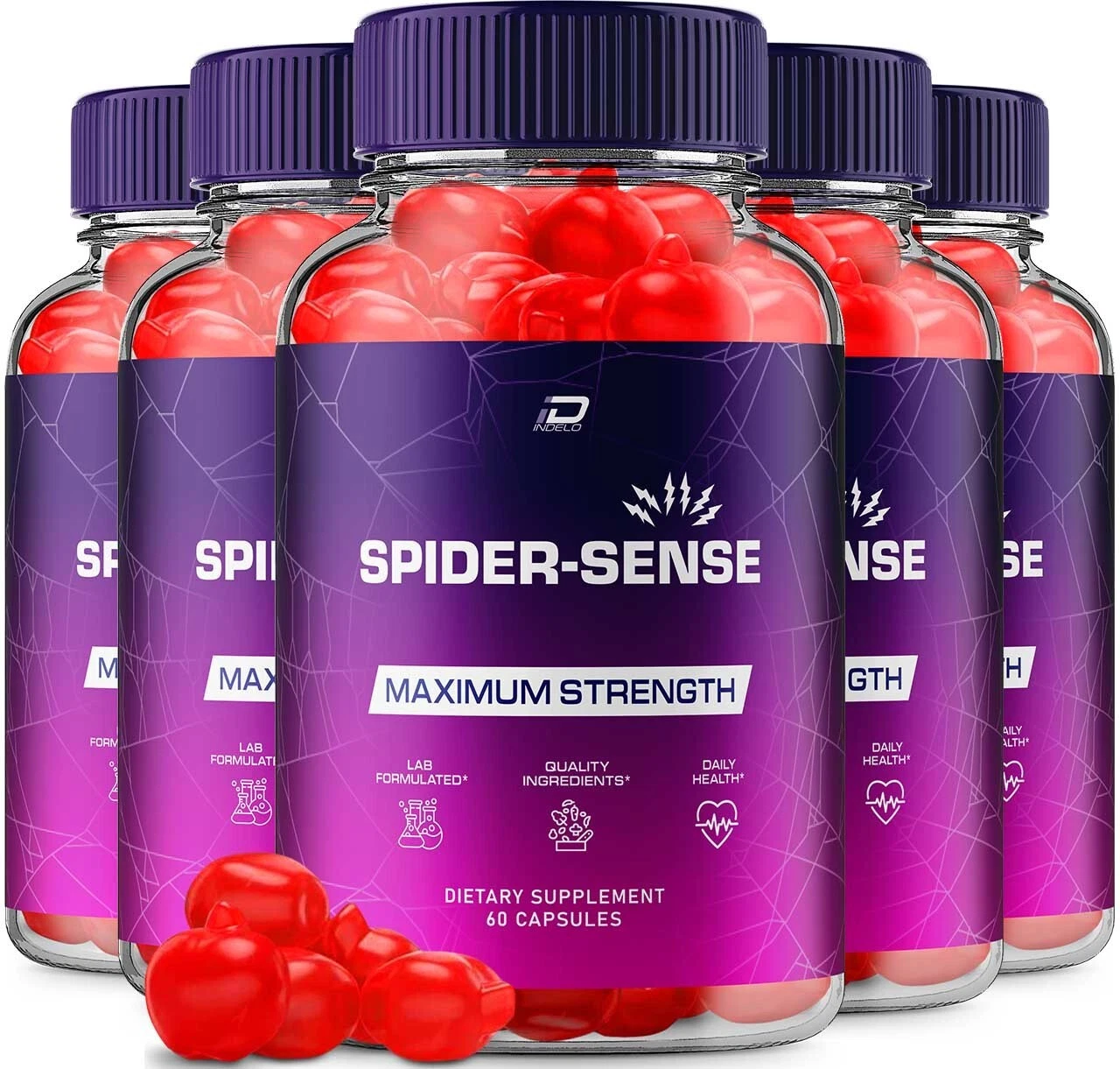 (5 Pack) Prime Spider Sense Gummies for Men – SpiderSense Male Gummies All-Natur