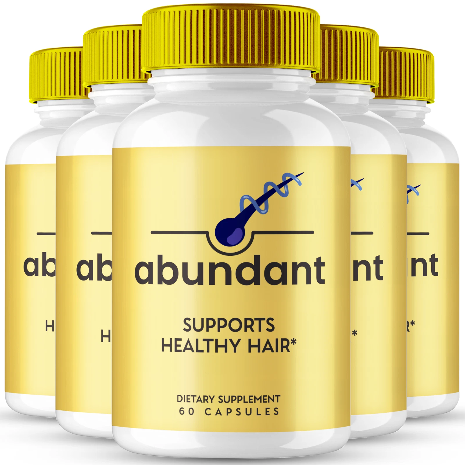 (3 Pack) Abundant Hair Capsules for Healthy Hair Growth, Shine, & Smoothness