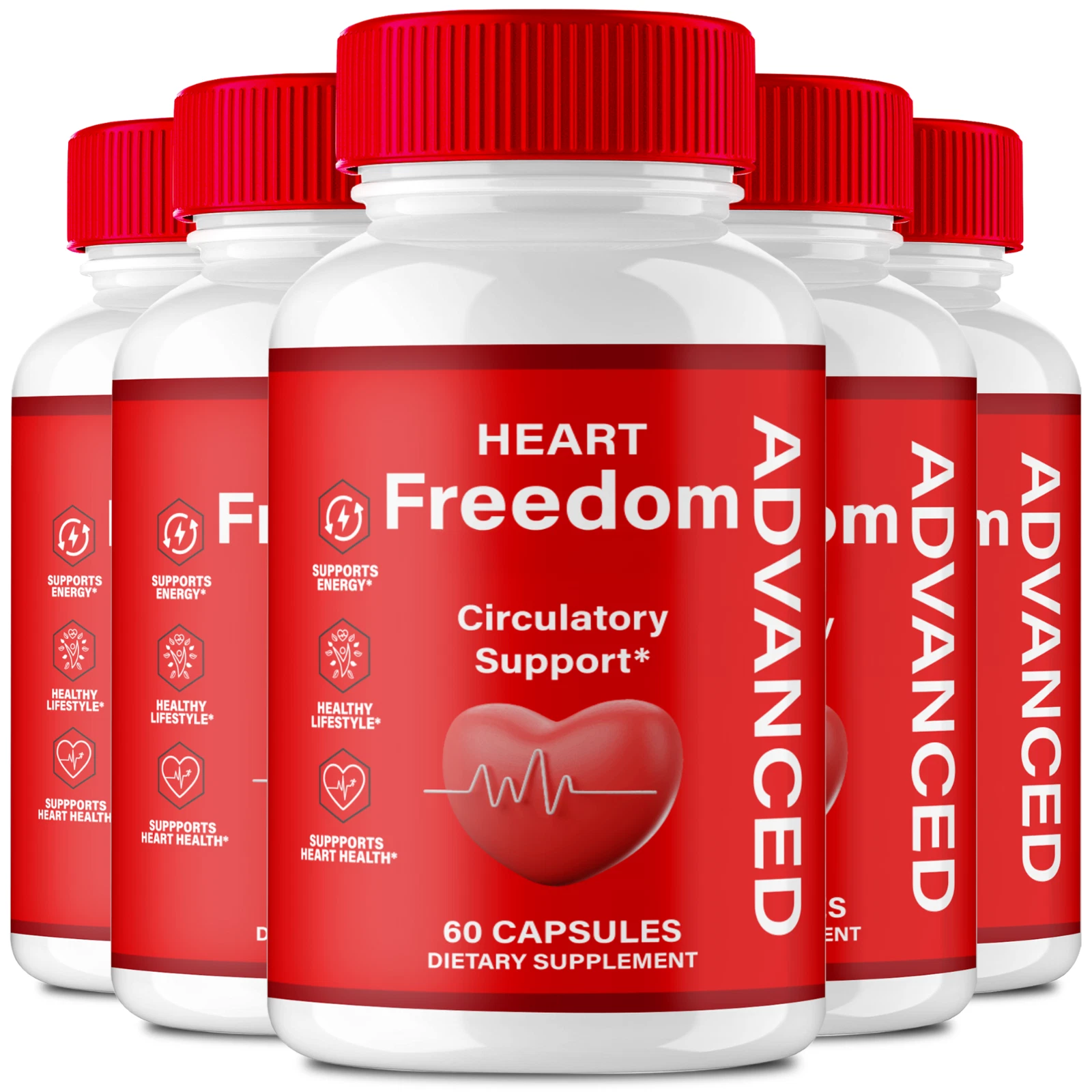 (5 Pack) Heart Freedom Blood Sugar Pills, HeartFreedom Heart Health Capsules