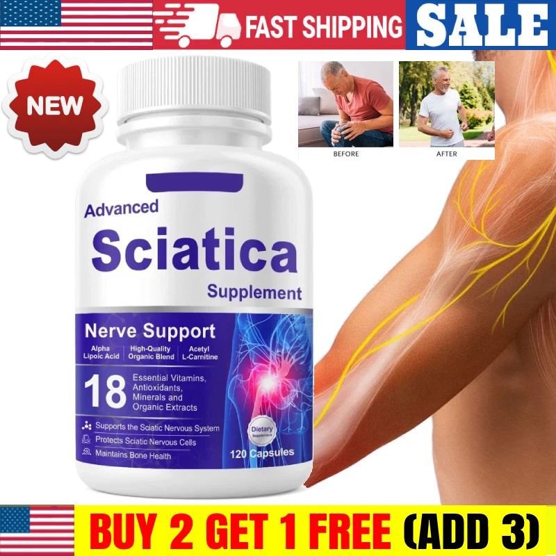 New Nerve Relief Capsules Advanced Sciatica Supplement Neuropathy Pain Relief `