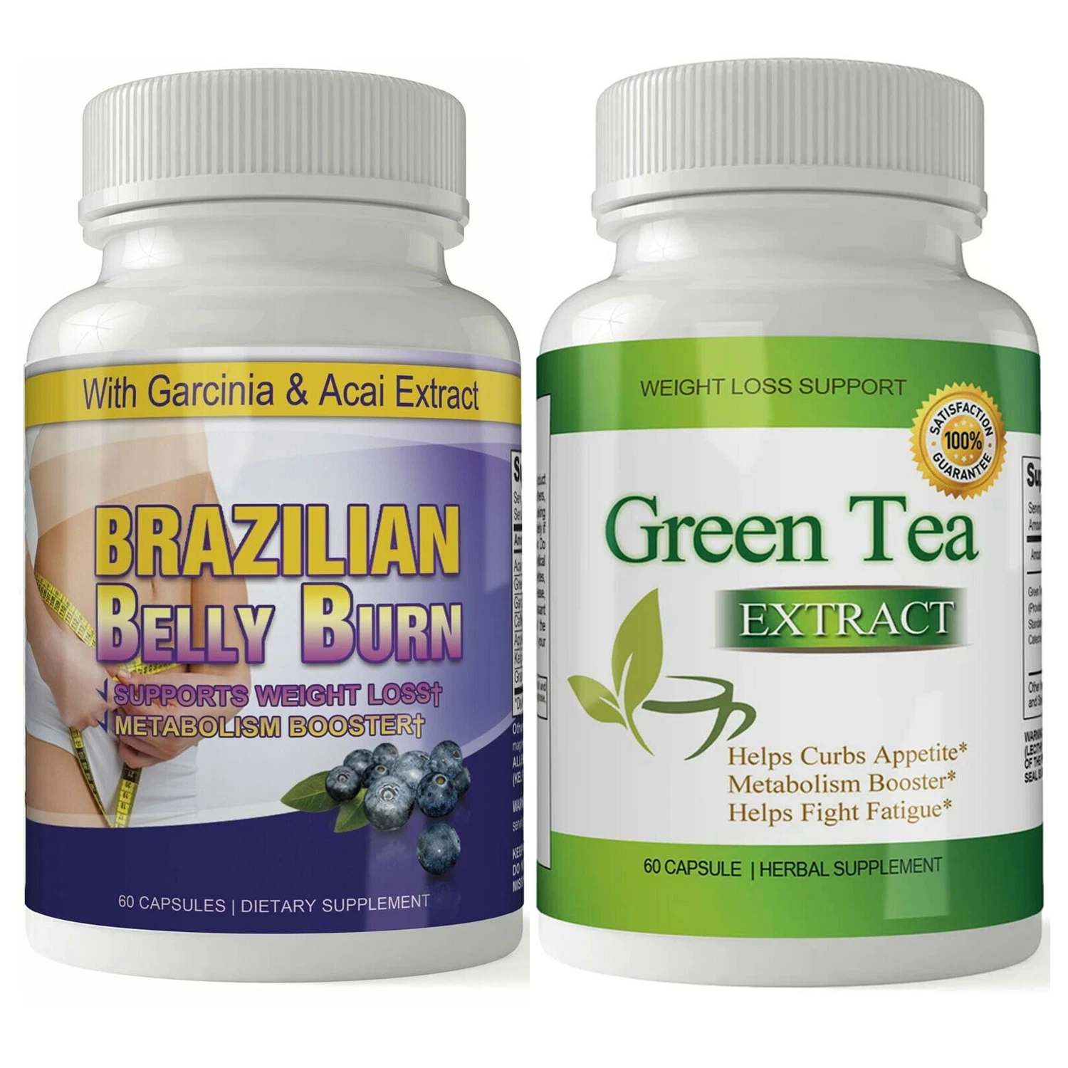Garcinia Acai Extract & Green Tea Weight Loss Metabolism Booster Diet Supplement