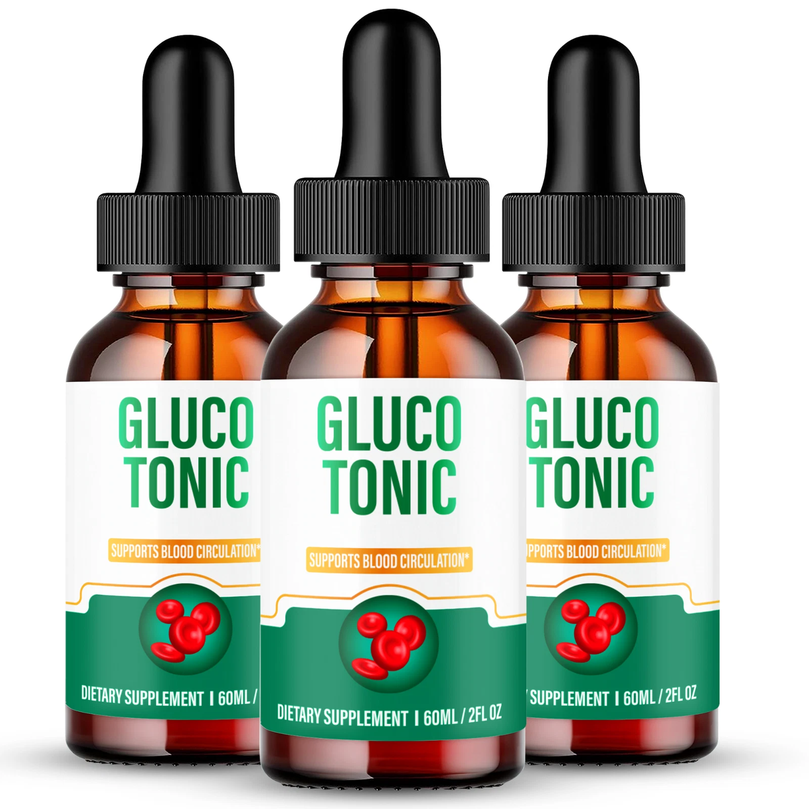 Gluco Tonic Blood Support Drops, Max Strength, GlucoTonic Liquid Drops (3 Pack)