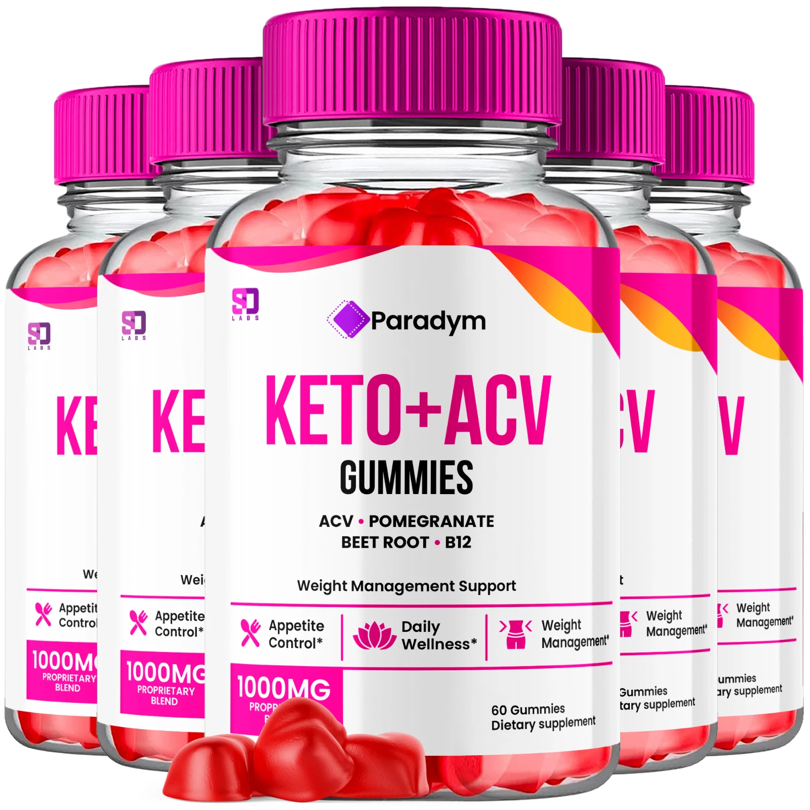 Paradym Keto ACV Gummies Support Daily Wellness and Weight Management (5 Pack)