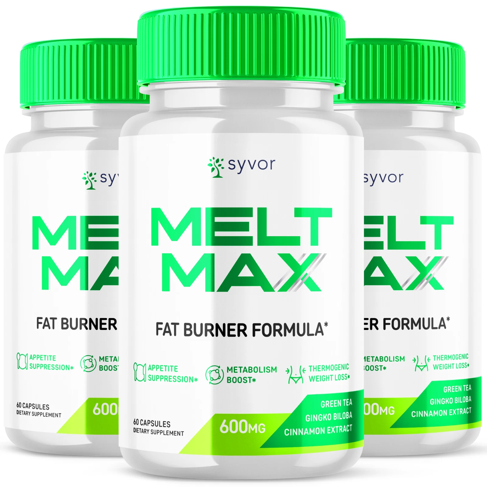 Melt Max Advanced Burner Formula Natural Energy and Fitness Support 180 Capsules