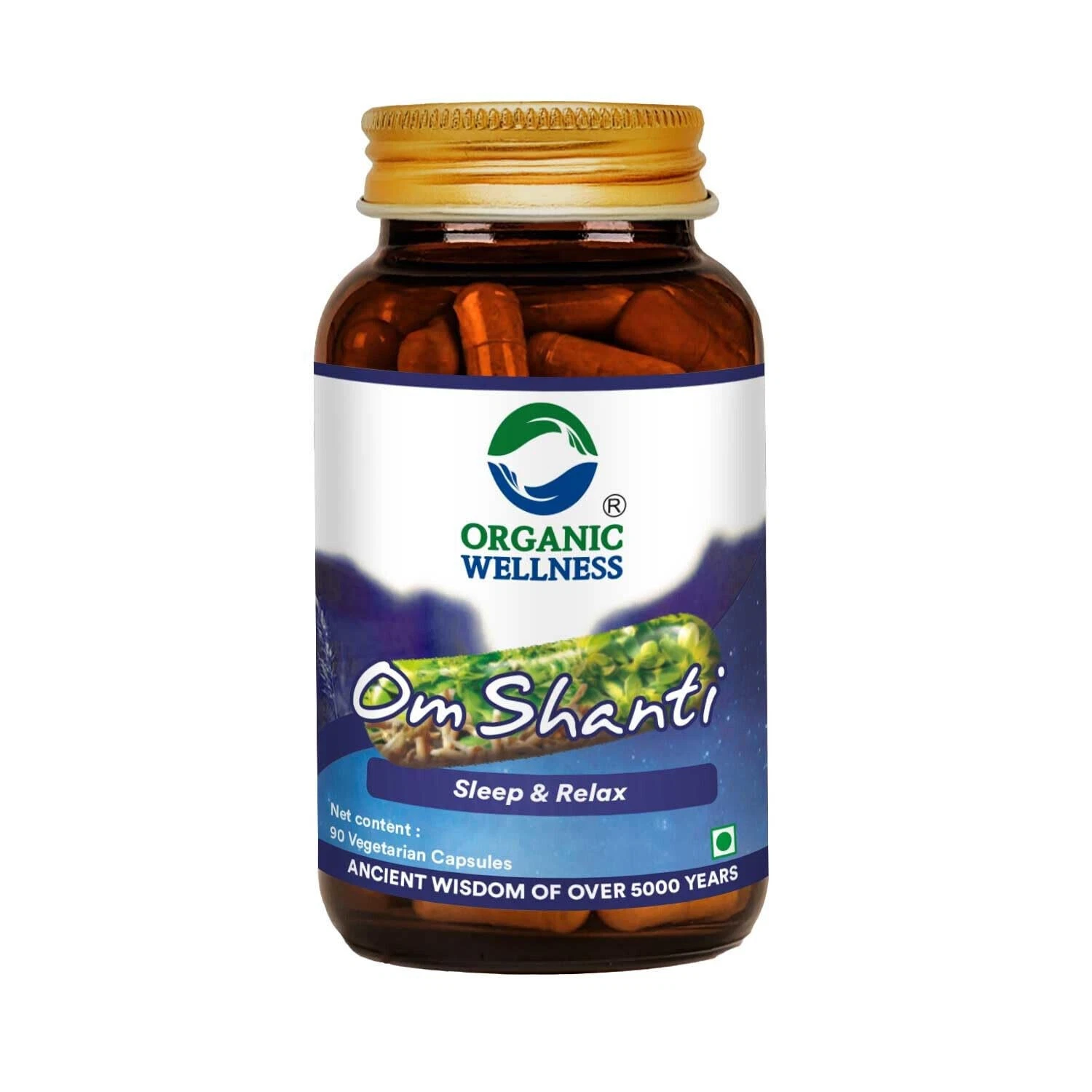 Organic Wellness Om Shanti 90 Capsules (Pack of 2) Free Shipping