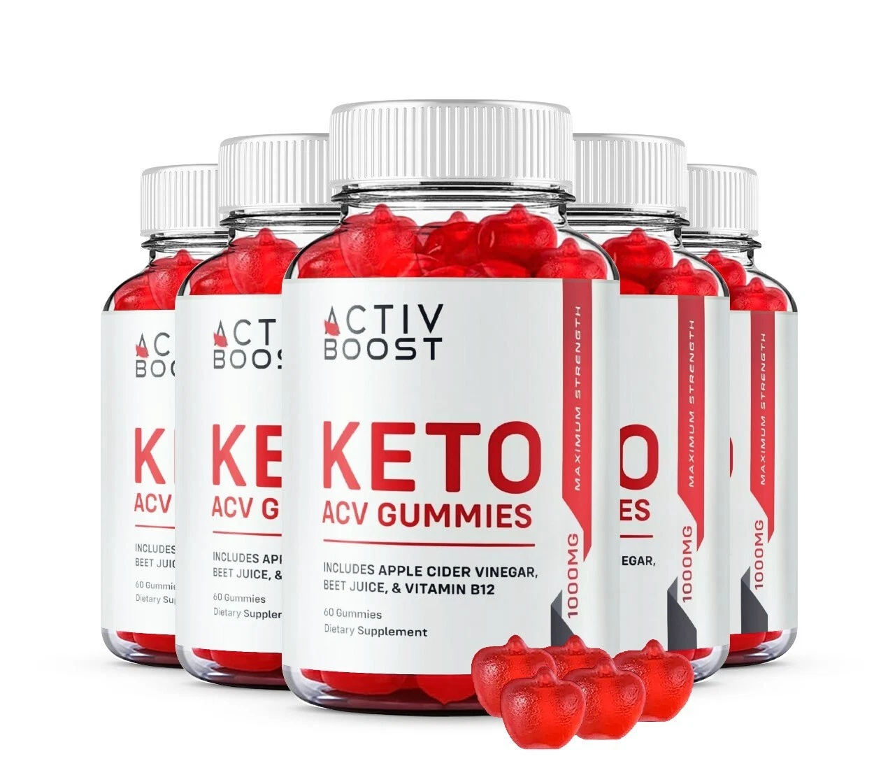 Activ Boost ACV Keto Gummies, Activ Boost Gummies Maximum Strength (5 Pack)