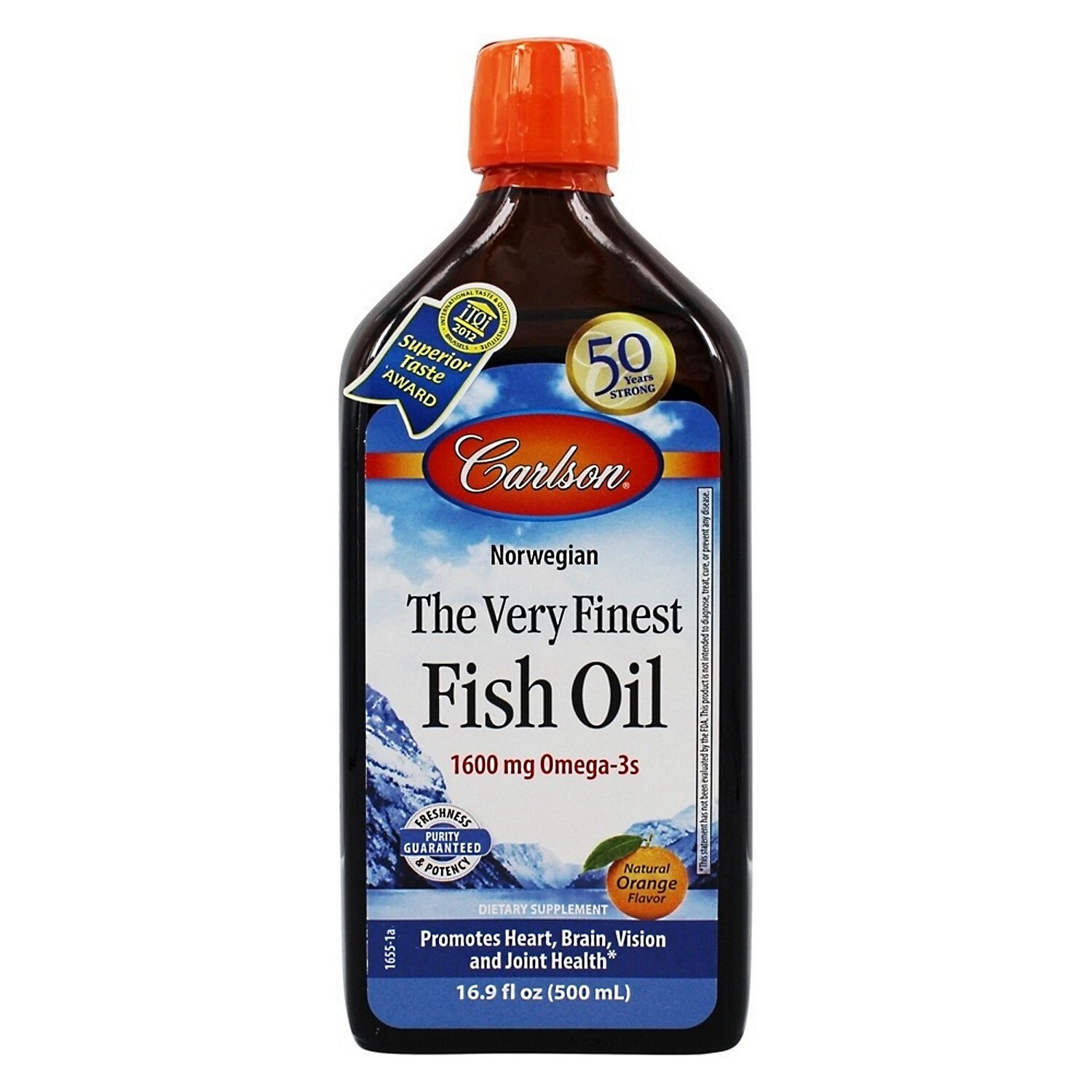 Carlson Labs The Very Finest Fish Oil, Orange, 16.9 Fluid Ounce