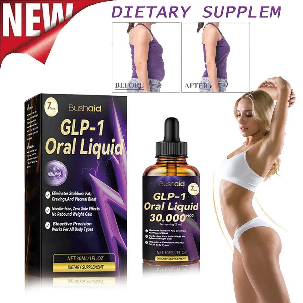 GLP-1 Weight Loss Fat Burner Drops Diet Supplement Slimming Drops 30ml