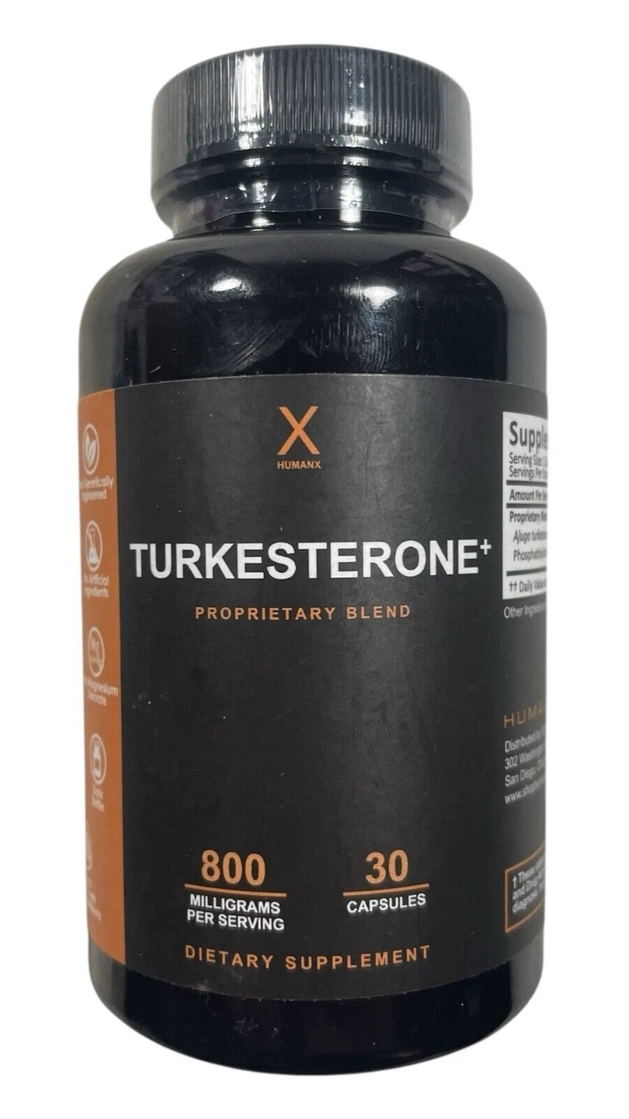 Humanx Turkesterone+ Supplement - 800 mg - 30 capsules - Exp 03/26