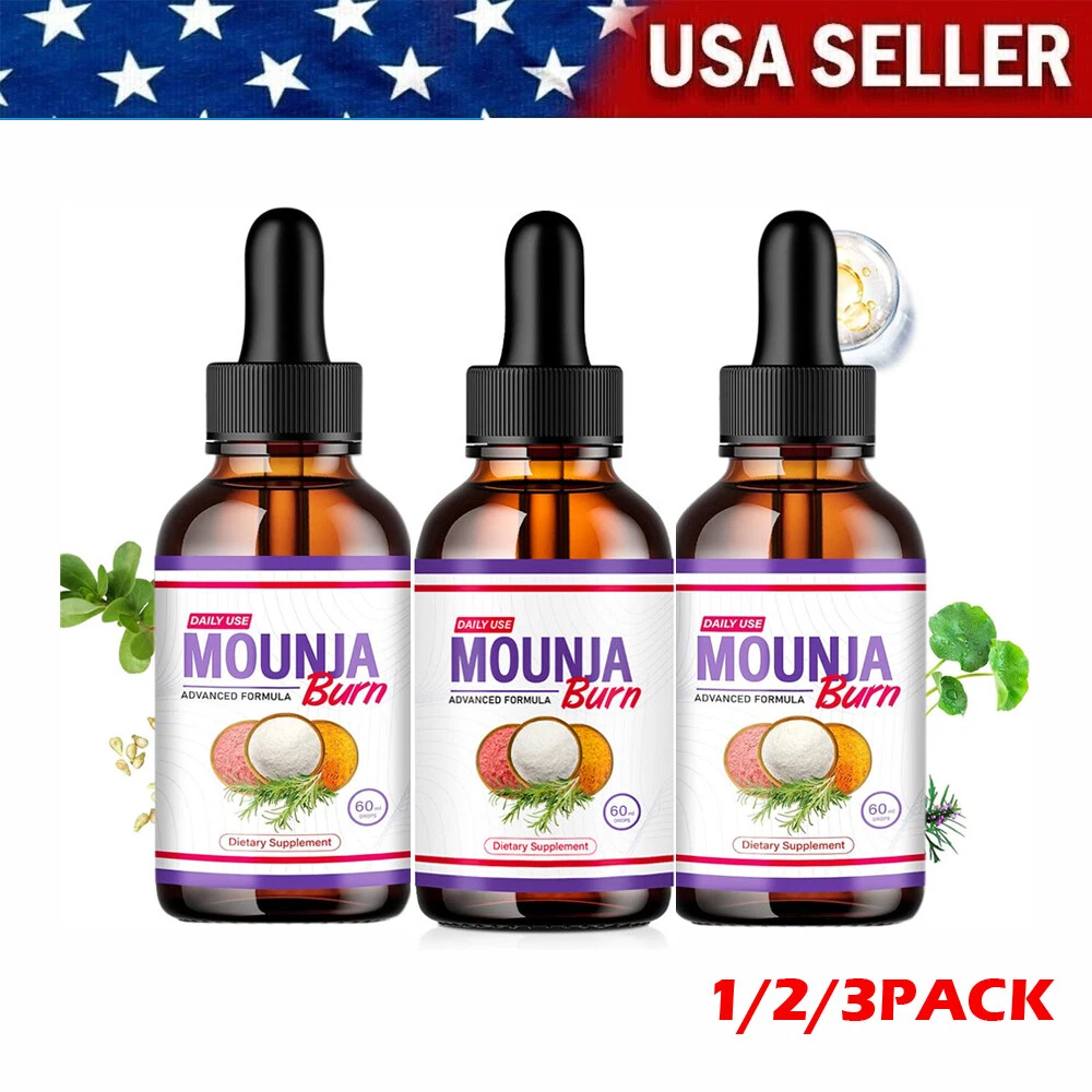 1/3X Mounja Burn Weight Loss Drops MounjaBurn Max Strength Dietary Supplement US