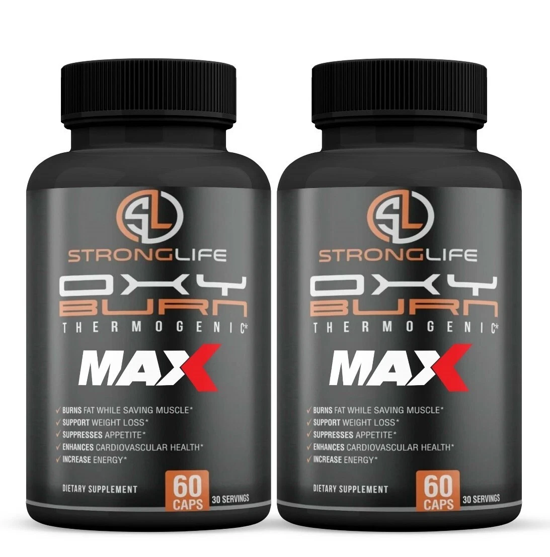 Oxy Burn MAX Thermogenic Weight Loss Pills, Appetite Suppressant ( 2 Pack )