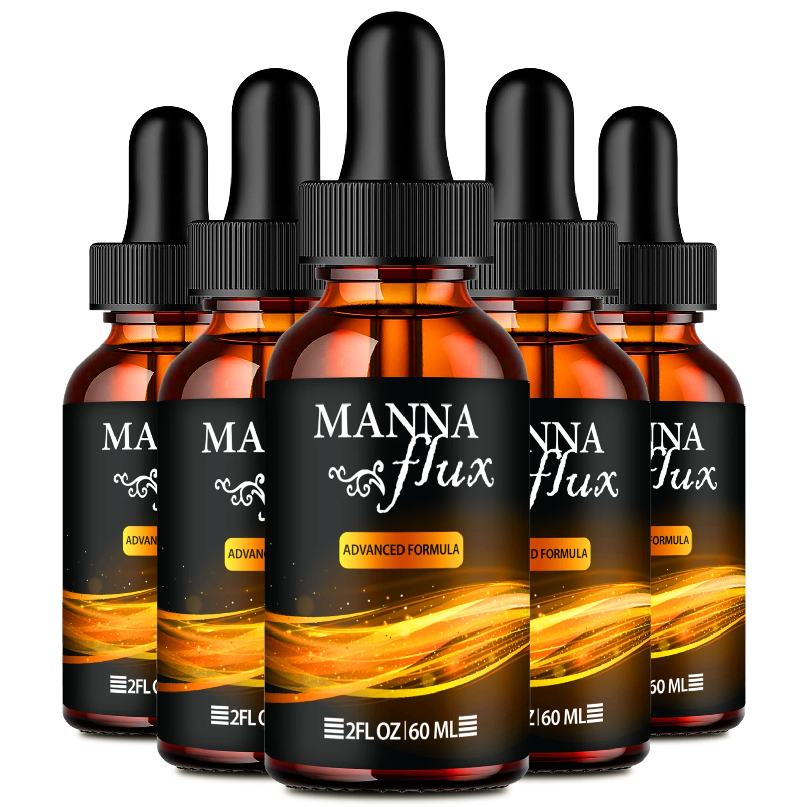 (5 Pack) Mannaflux Blood Drops, Manna flux Liquid Drops Blood Support Formula